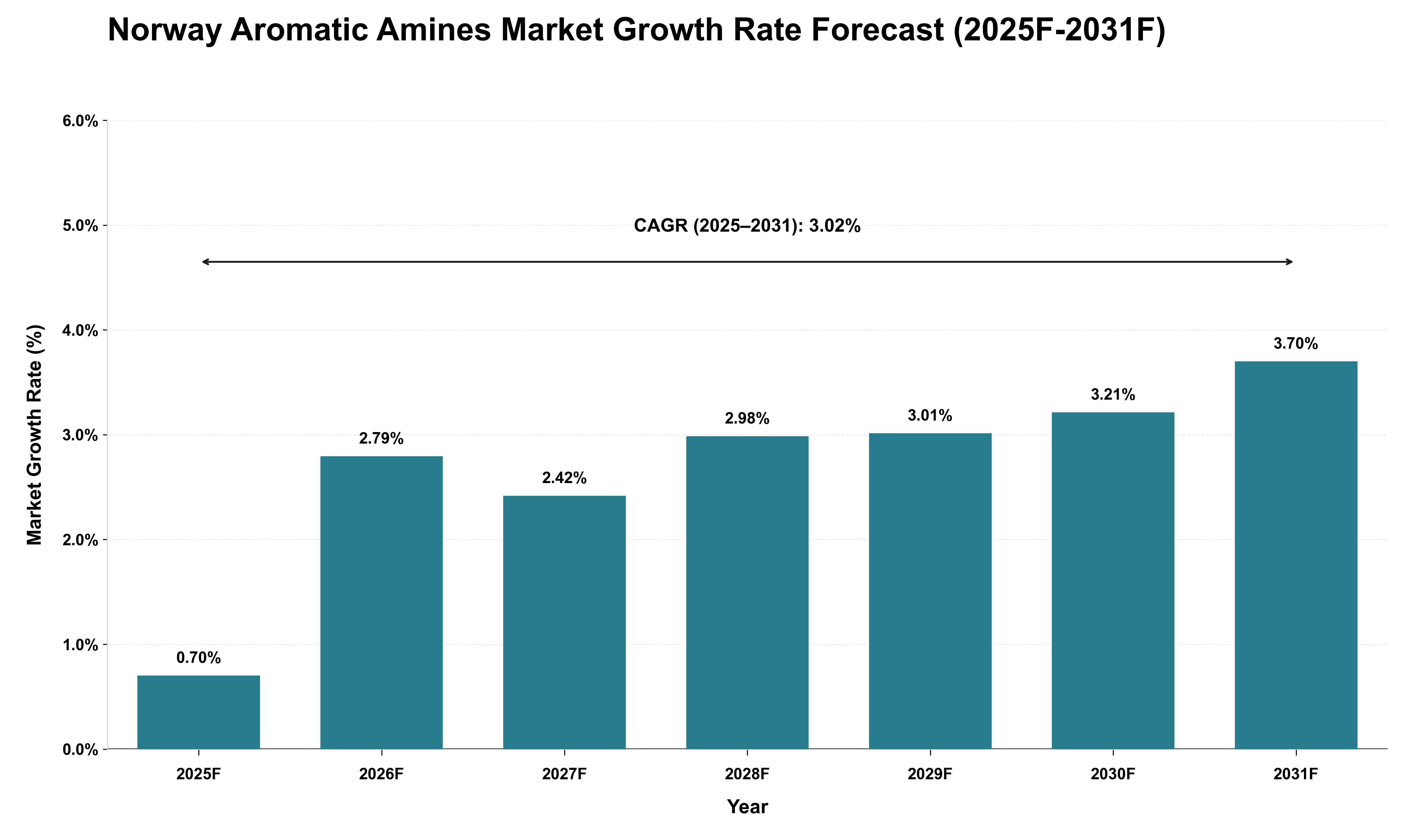 Norway Aromatic Amines Market Growth Rate Analysis (2025 - 2031)