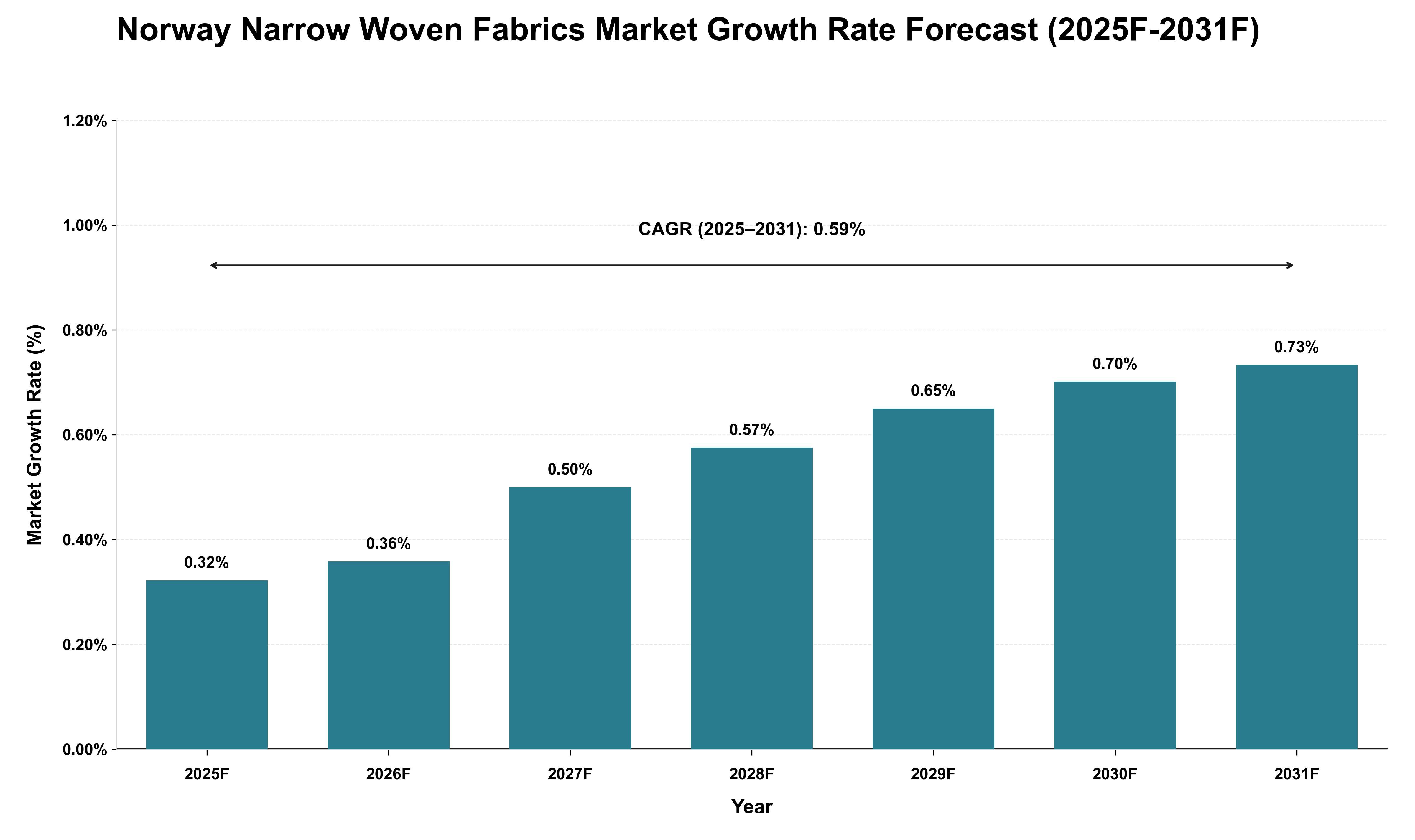 Norway Narrow Woven Fabrics Market Growth Rate Analysis (2025 - 2031)