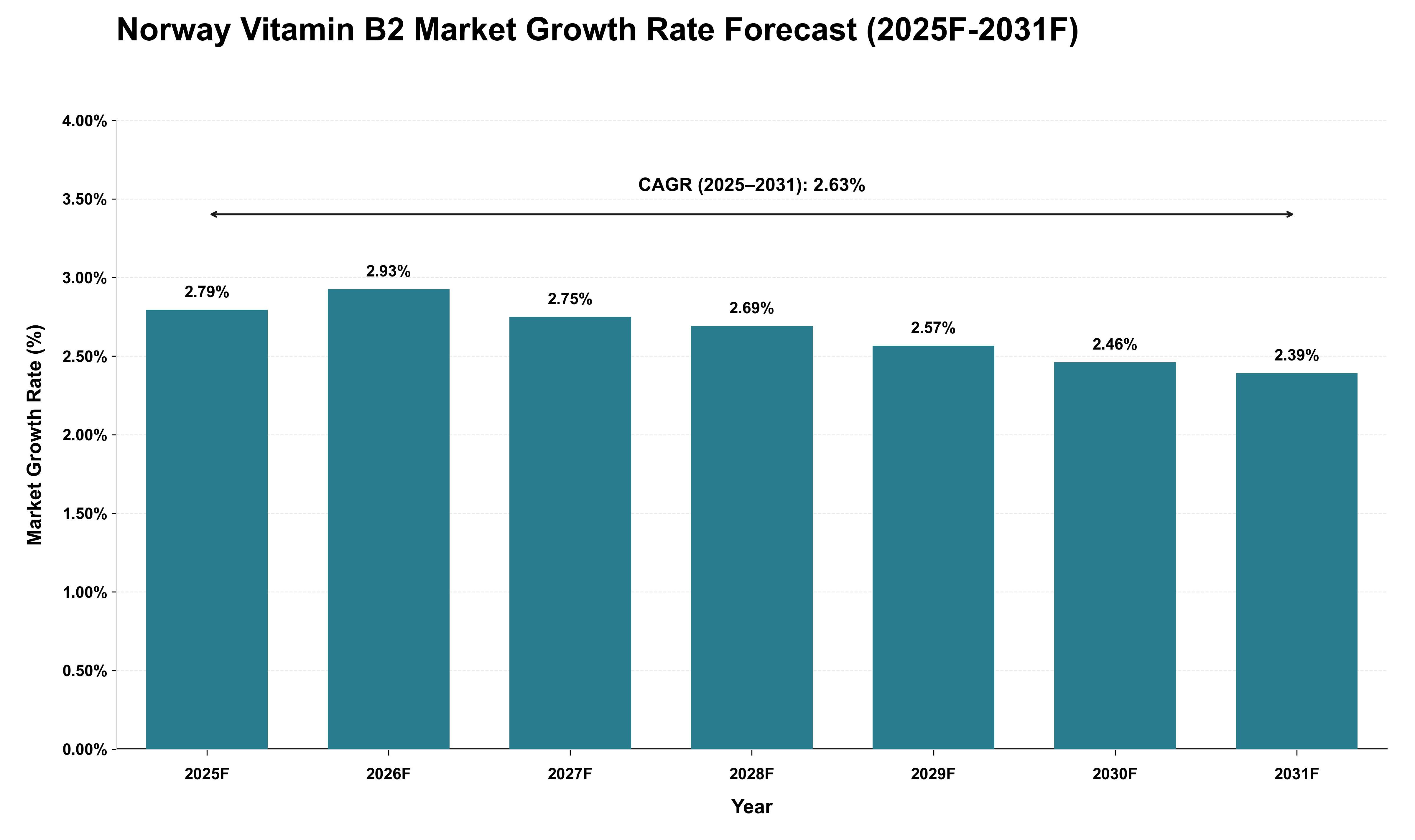 Norway Vitamin B2 Market Growth Rate Analysis (2025 - 2031)