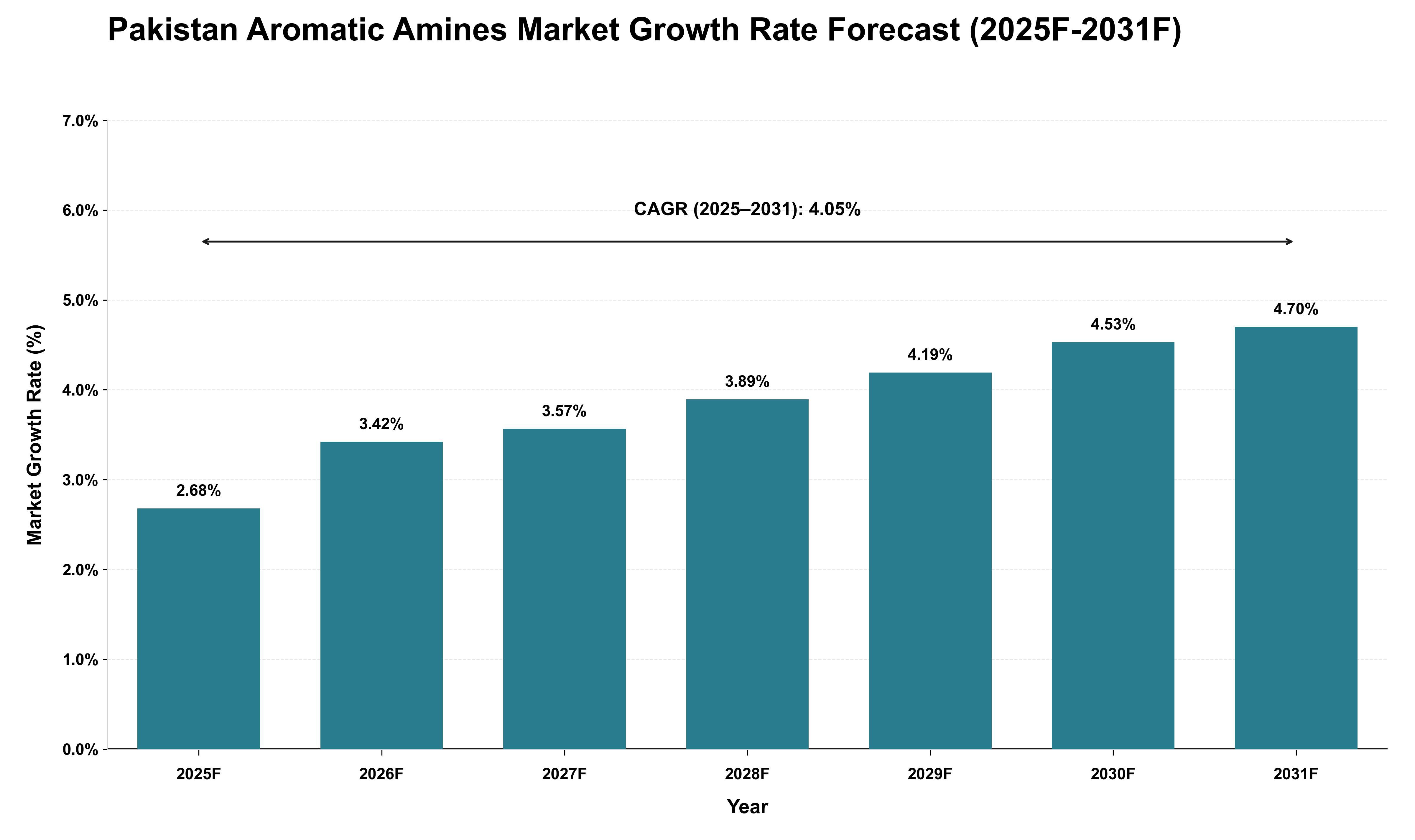 Pakistan Aromatic Amines Market Growth Rate Analysis (2025 - 2031)