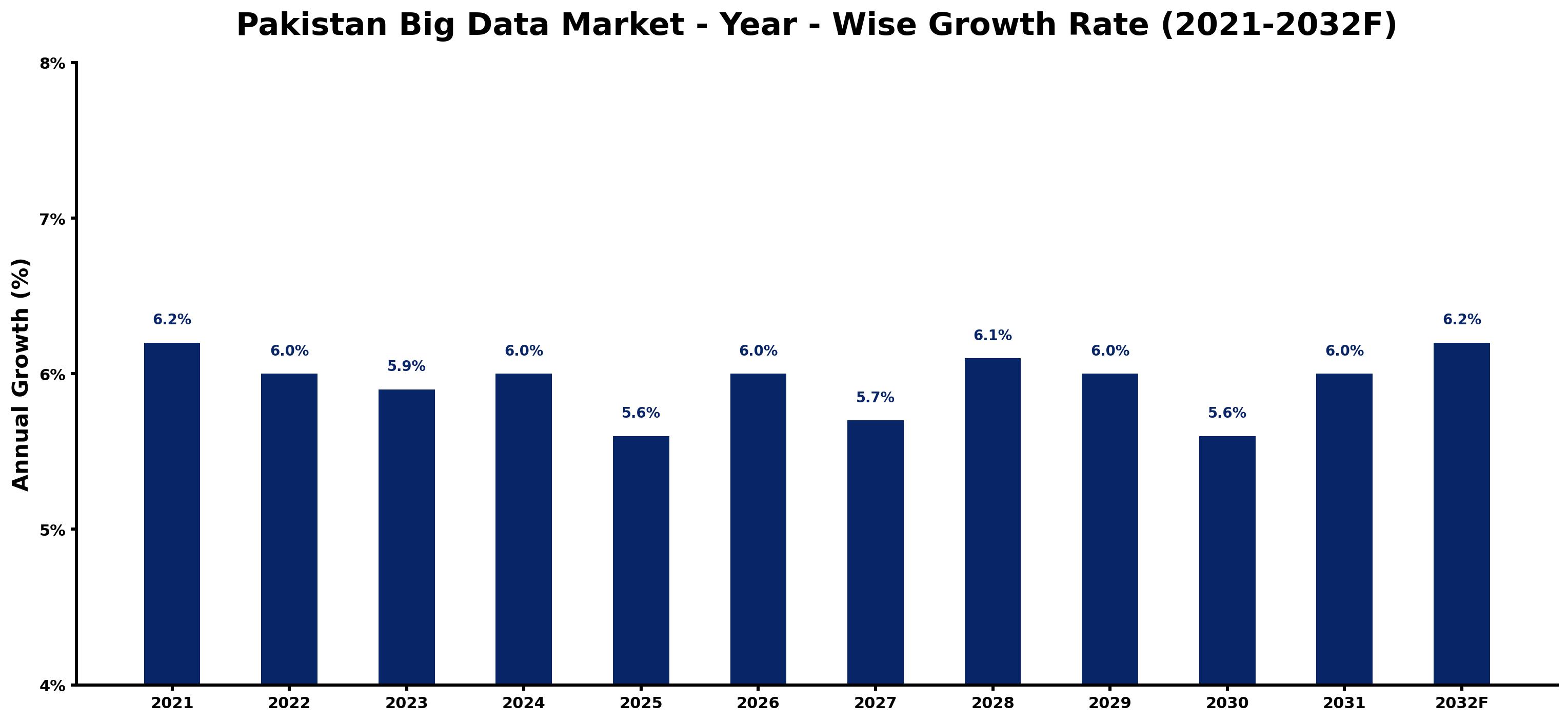 Pakistan Big Data Market Year-wise Growth Rate and Key Drivers