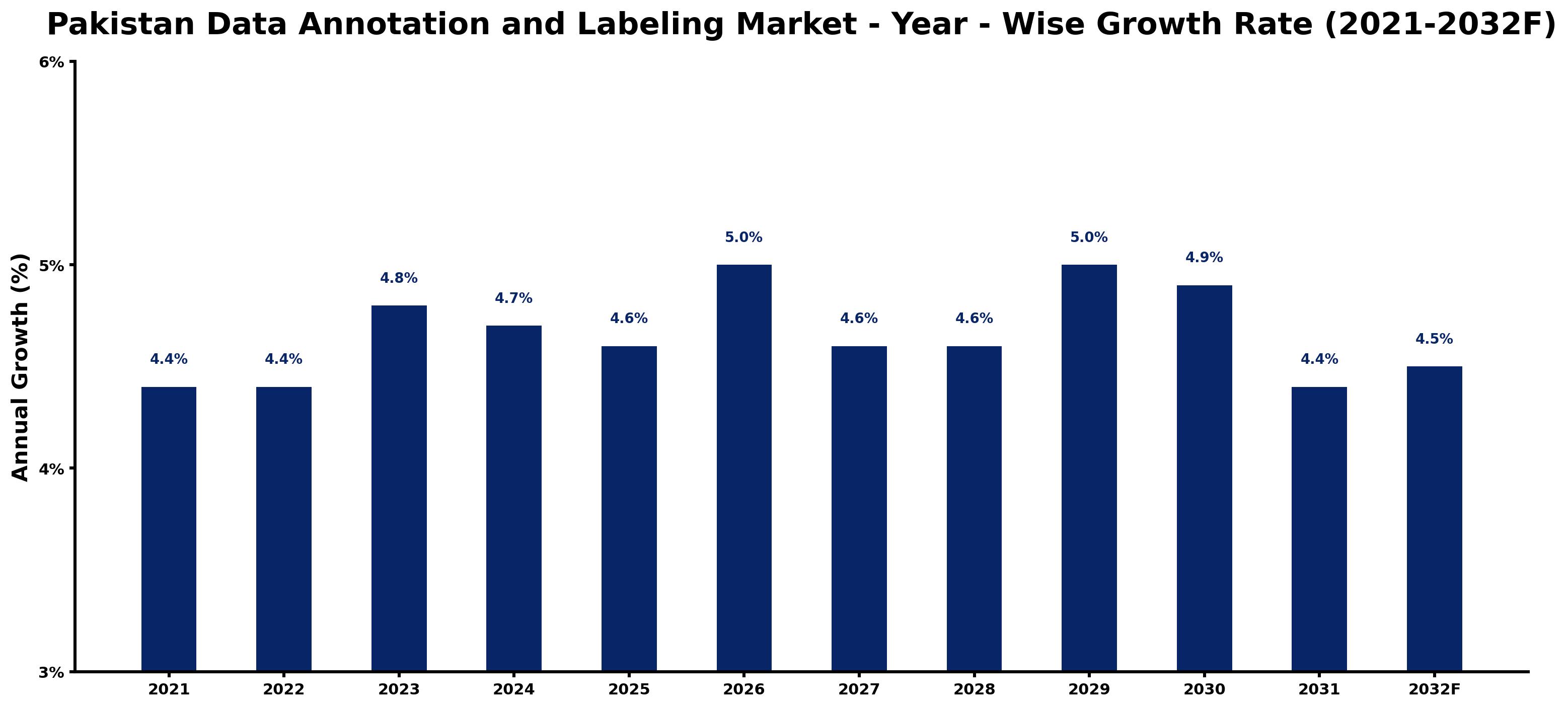 Pakistan Data Annotation and Labeling Market Year-wise Growth Rate and Key Drivers