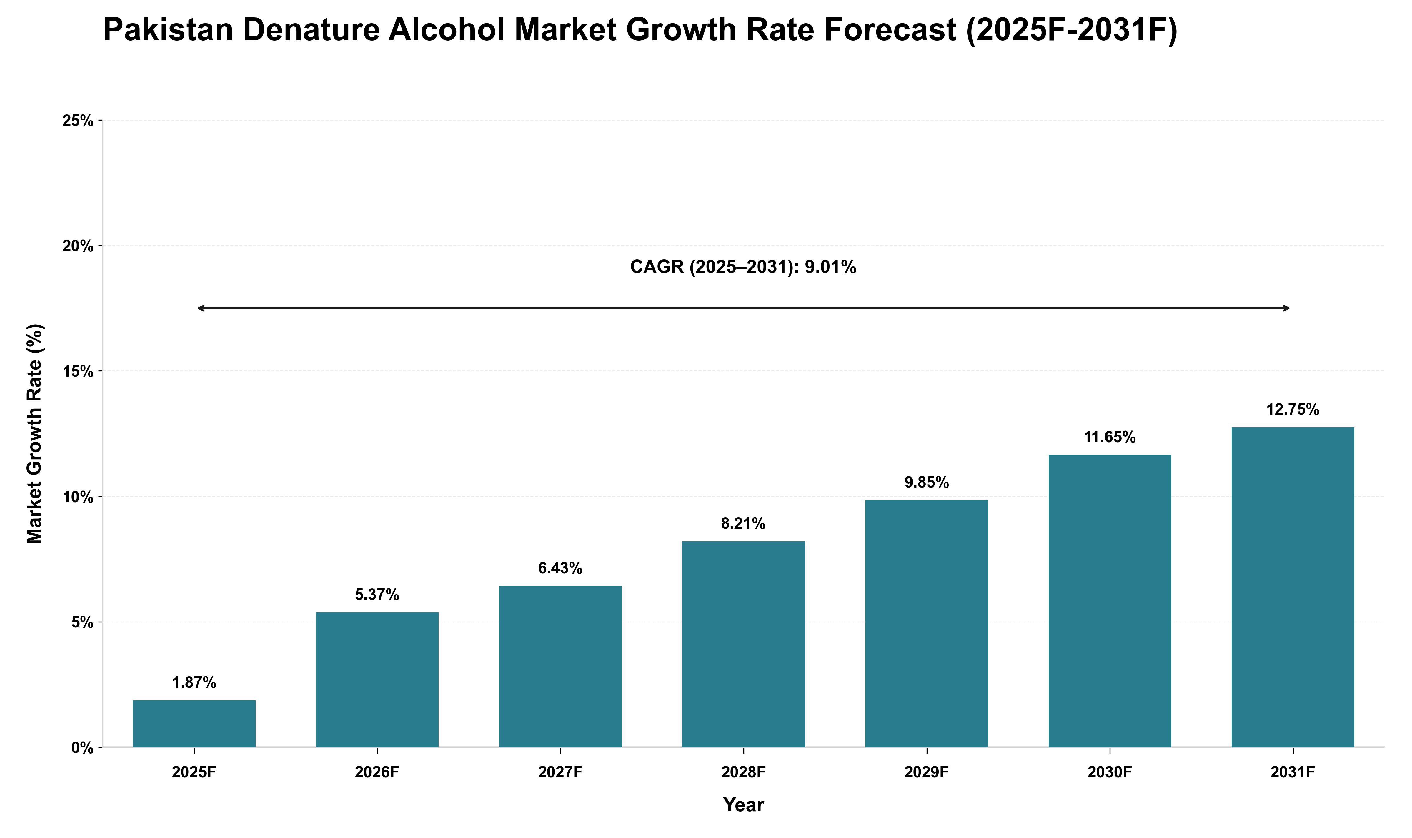 Pakistan Denature Alcohol Market Growth Rate Analysis (2025 - 2031)