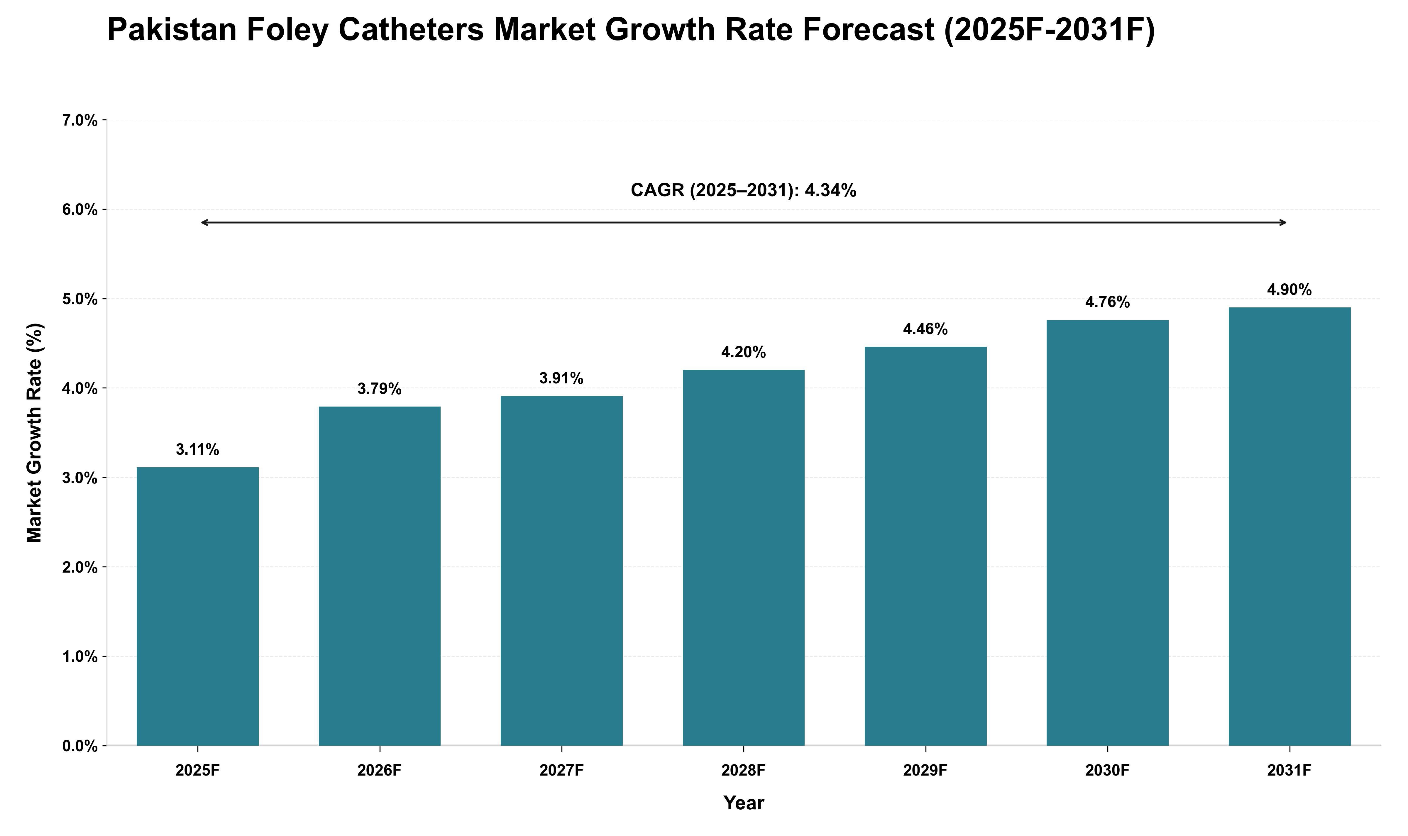 Pakistan Foley Catheters Market Growth Rate Analysis (2025 - 2031)