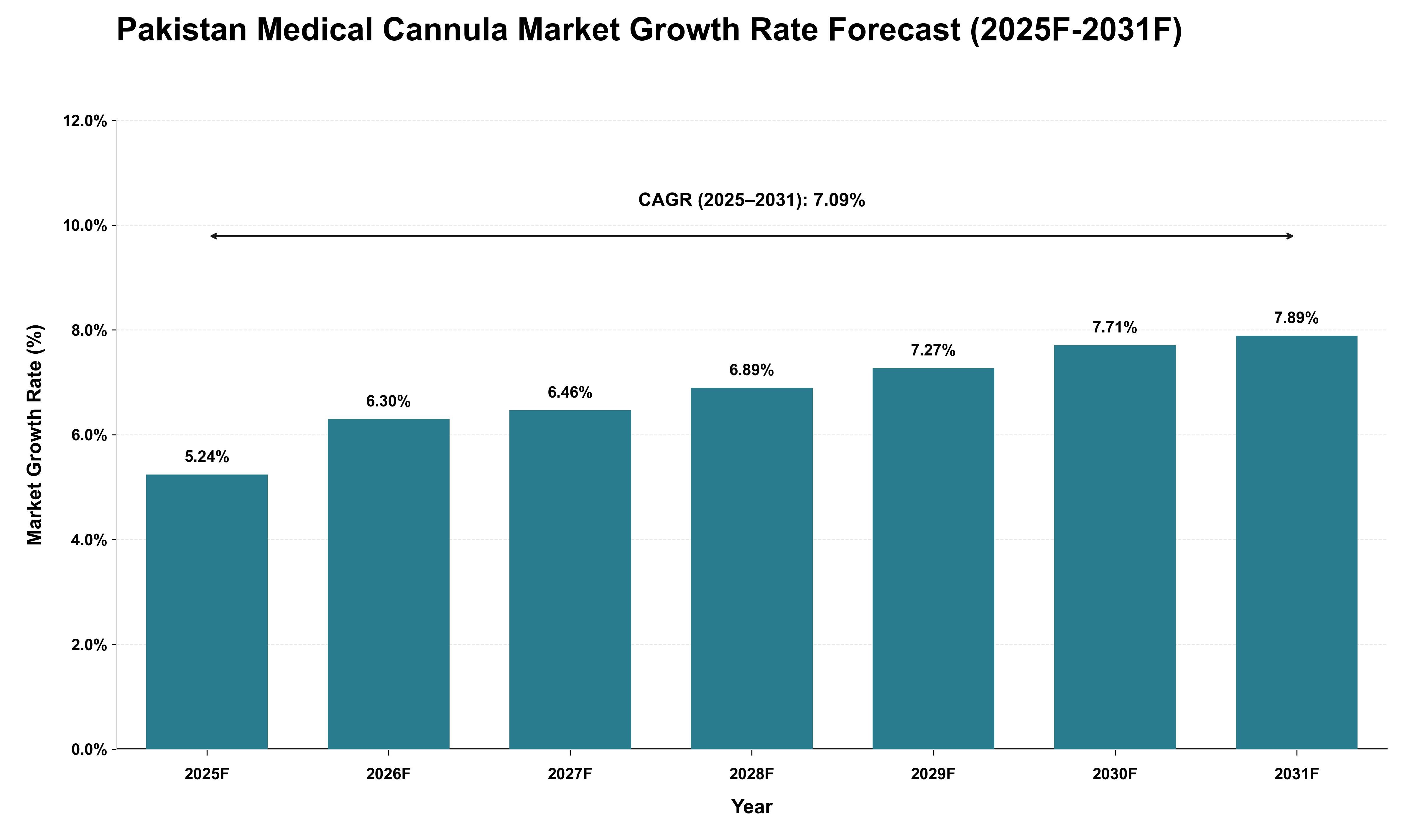 Pakistan Medical Cannula Market Growth Rate Analysis (2025 - 2031)