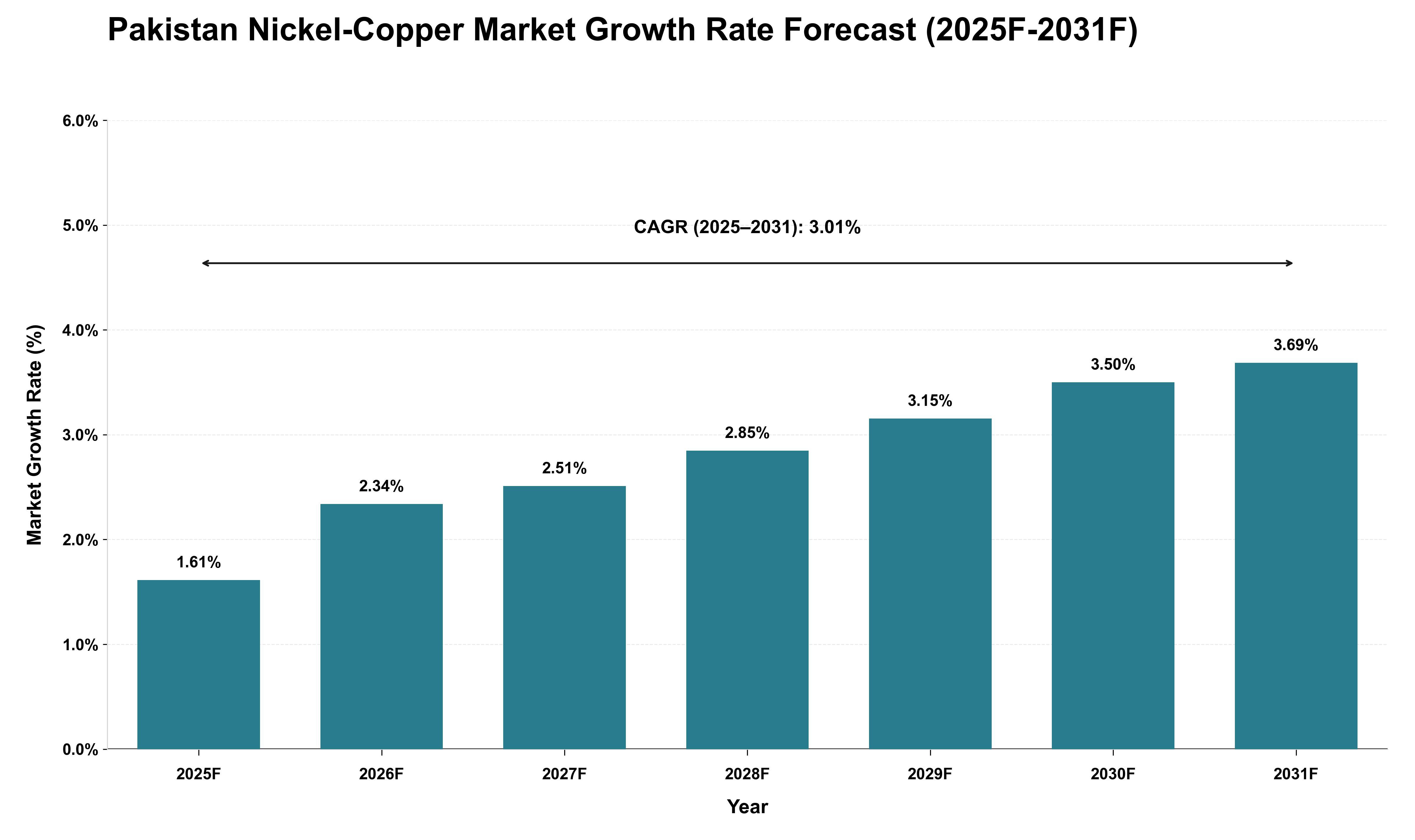 Pakistan Nickel-Copper Market Growth Rate Analysis (2025 - 2031)