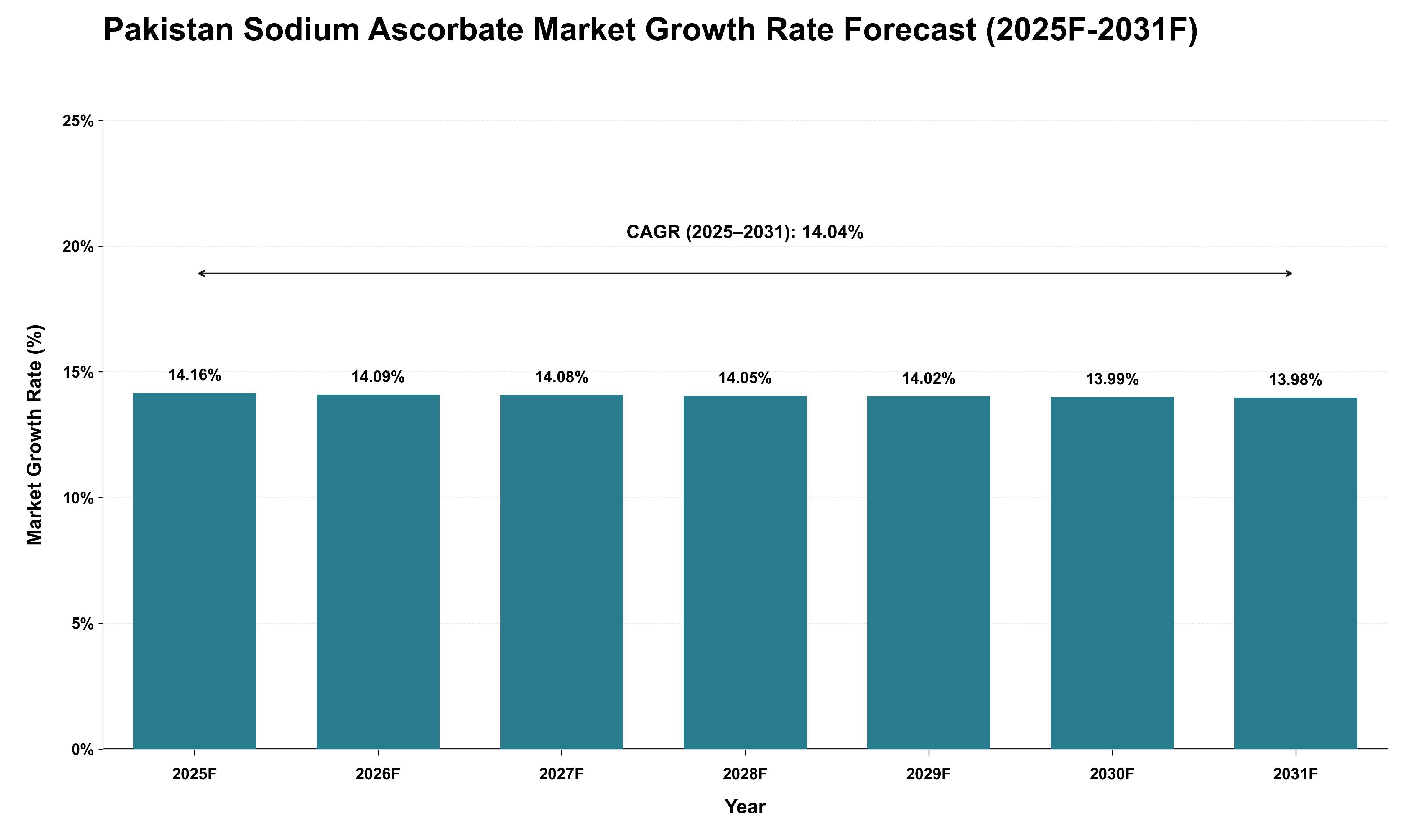 Pakistan Sodium Ascorbate Market Growth Rate Analysis (2025 - 2031)