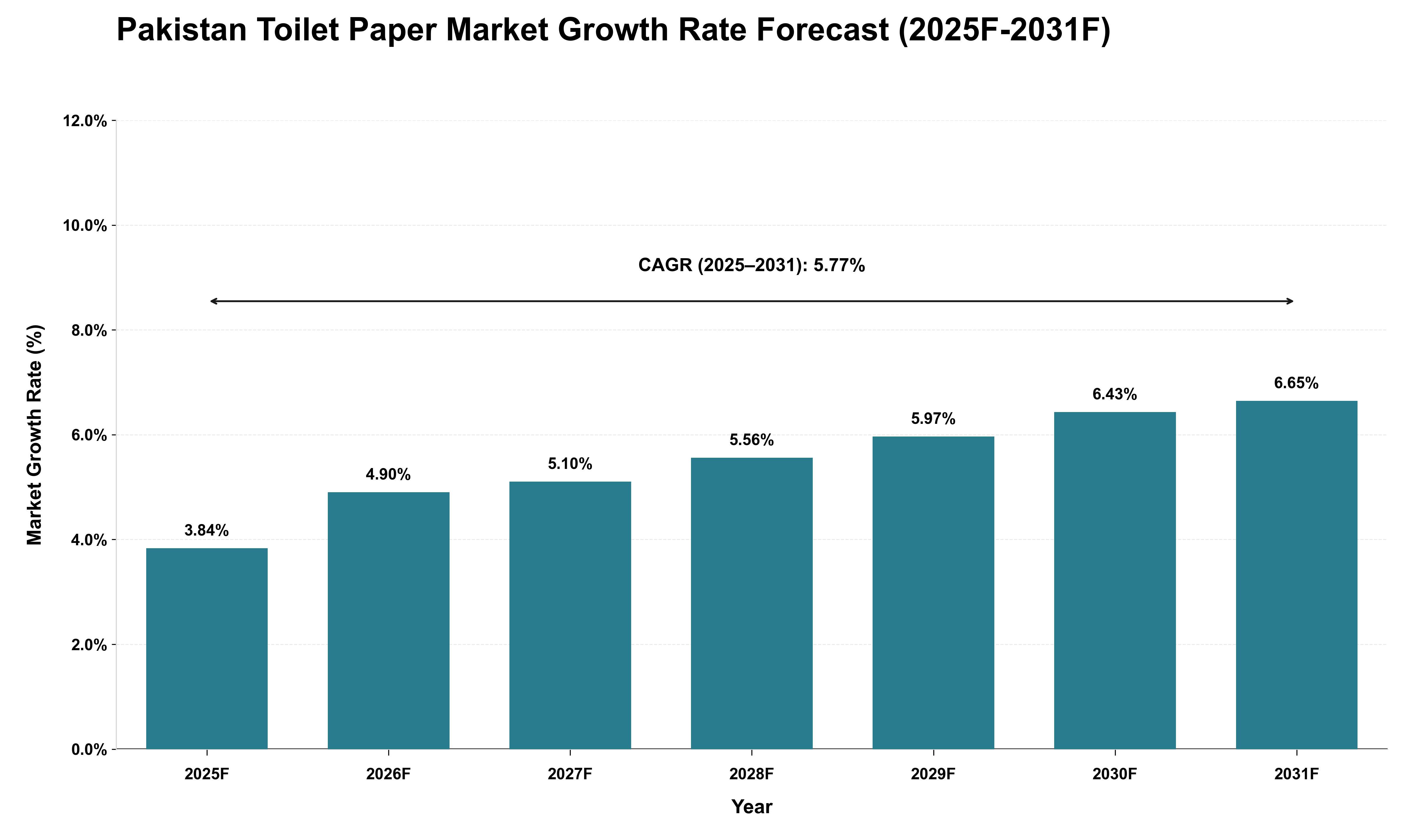 Pakistan Toilet Paper Market Growth Rate Analysis (2025 - 2031)