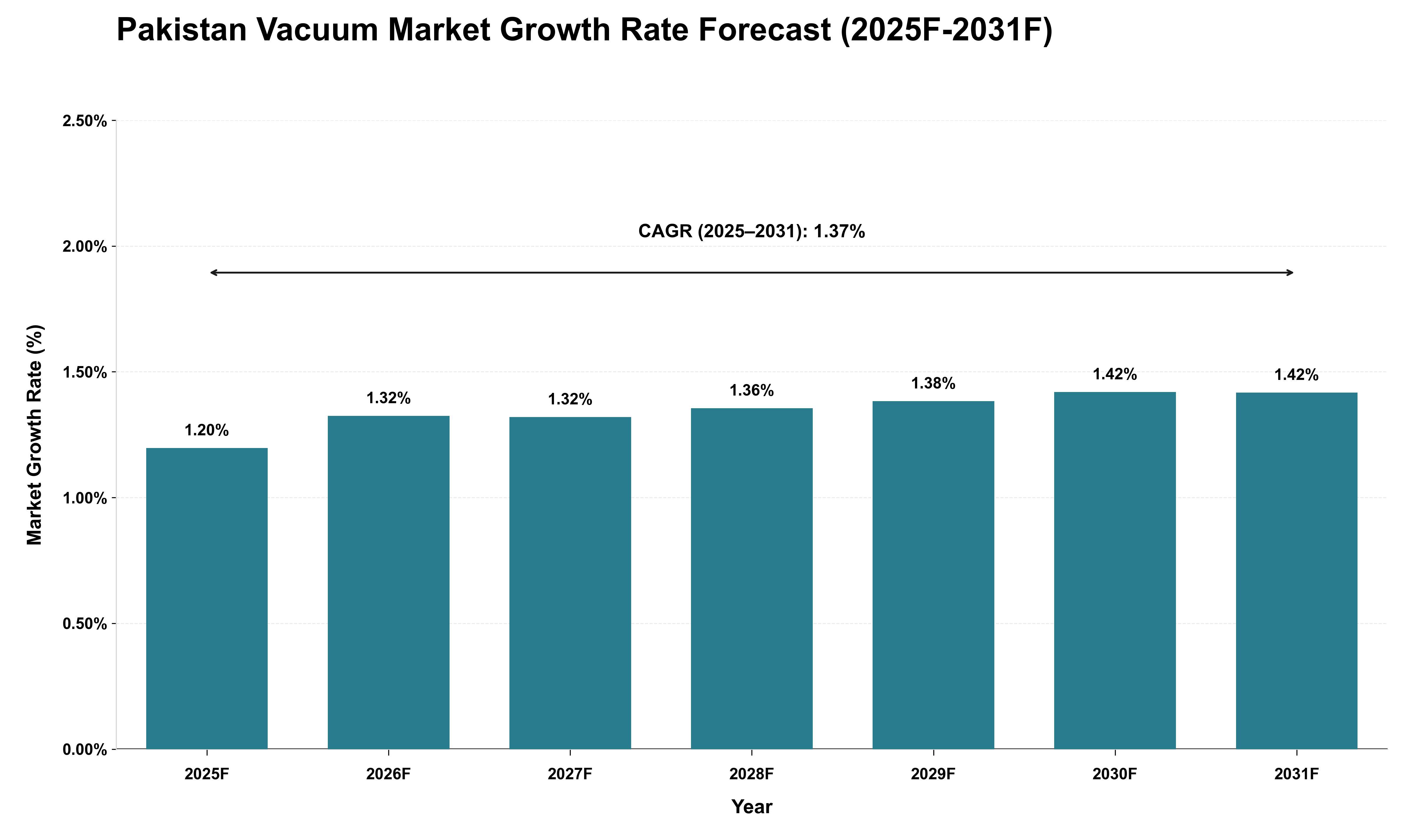 Pakistan Vacuum Market Growth Rate Analysis (2025 - 2031)