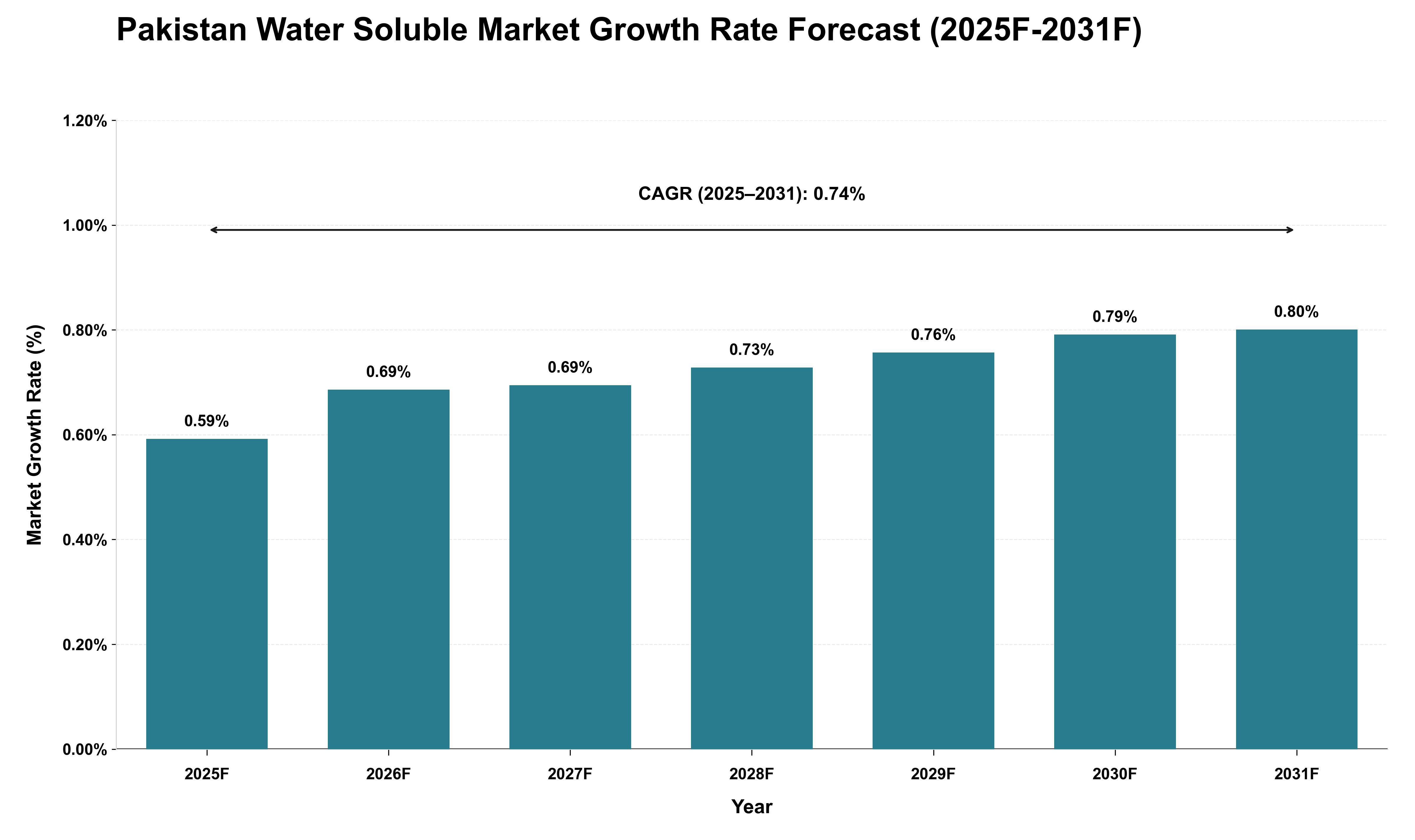 Pakistan Water Soluble Market Growth Rate Analysis (2025 - 2031)