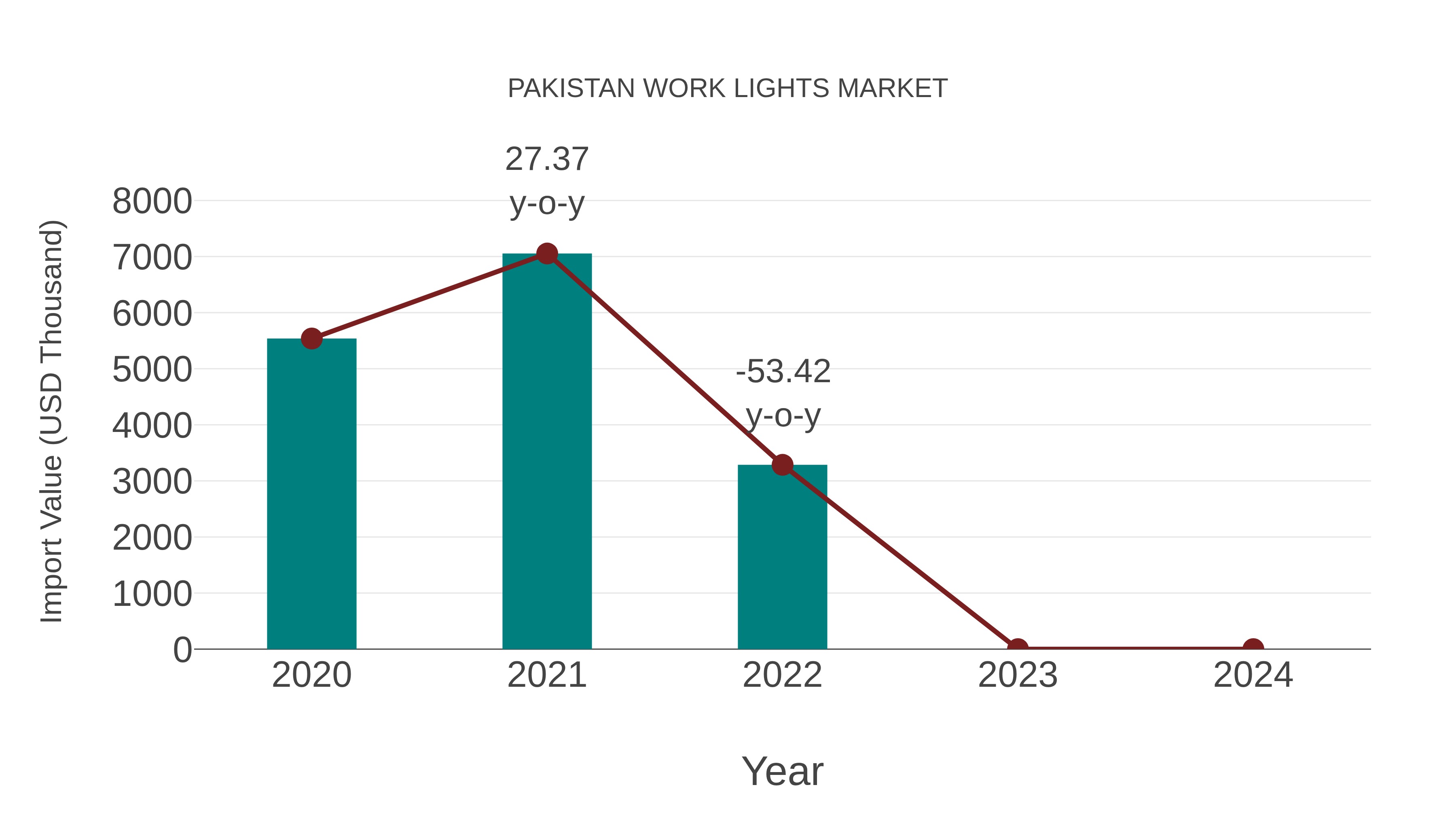  Pakistan Work Lights Market: Import Trend Analysis