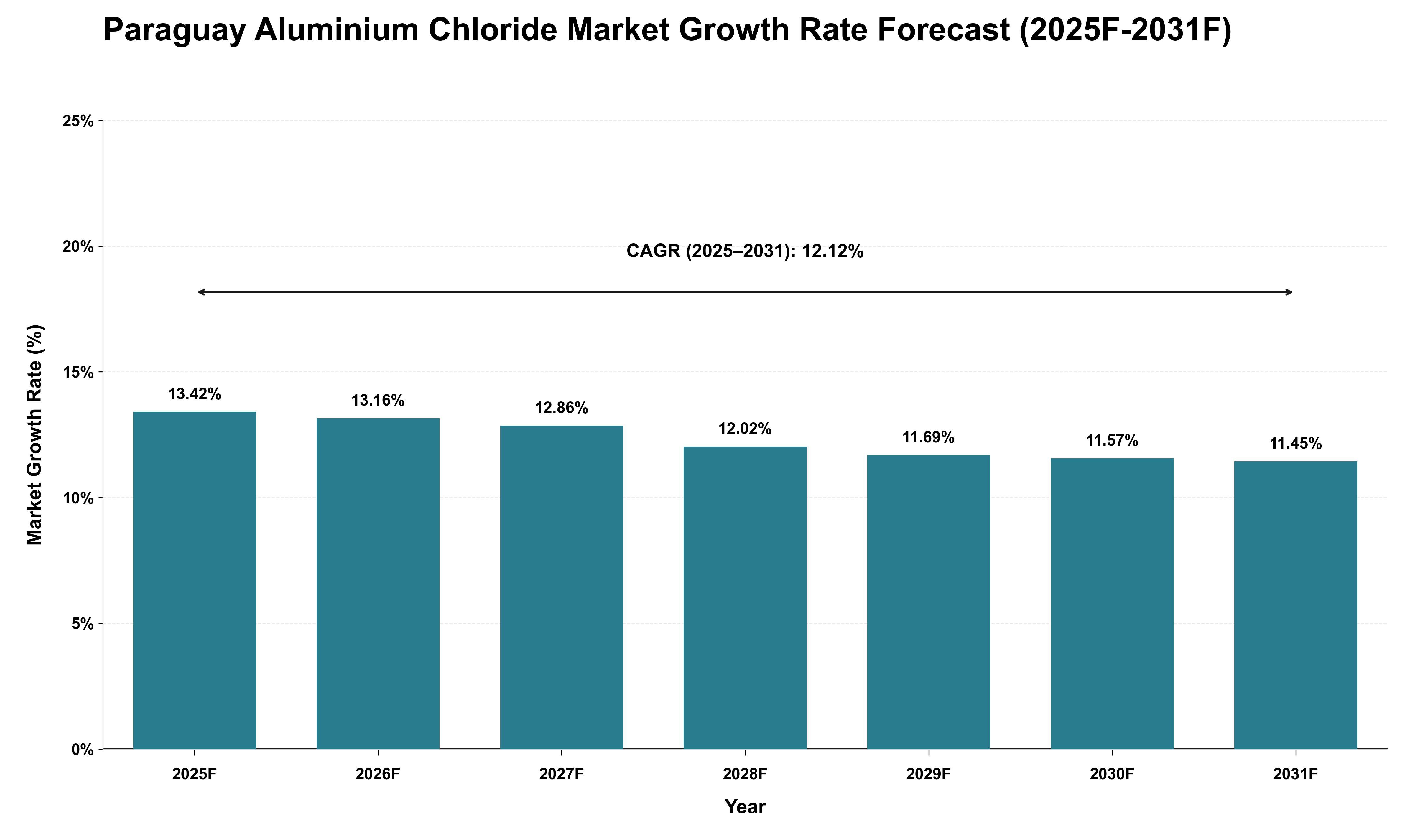 Paraguay Aluminium Chloride Market Growth Rate Analysis (2025 - 2031)