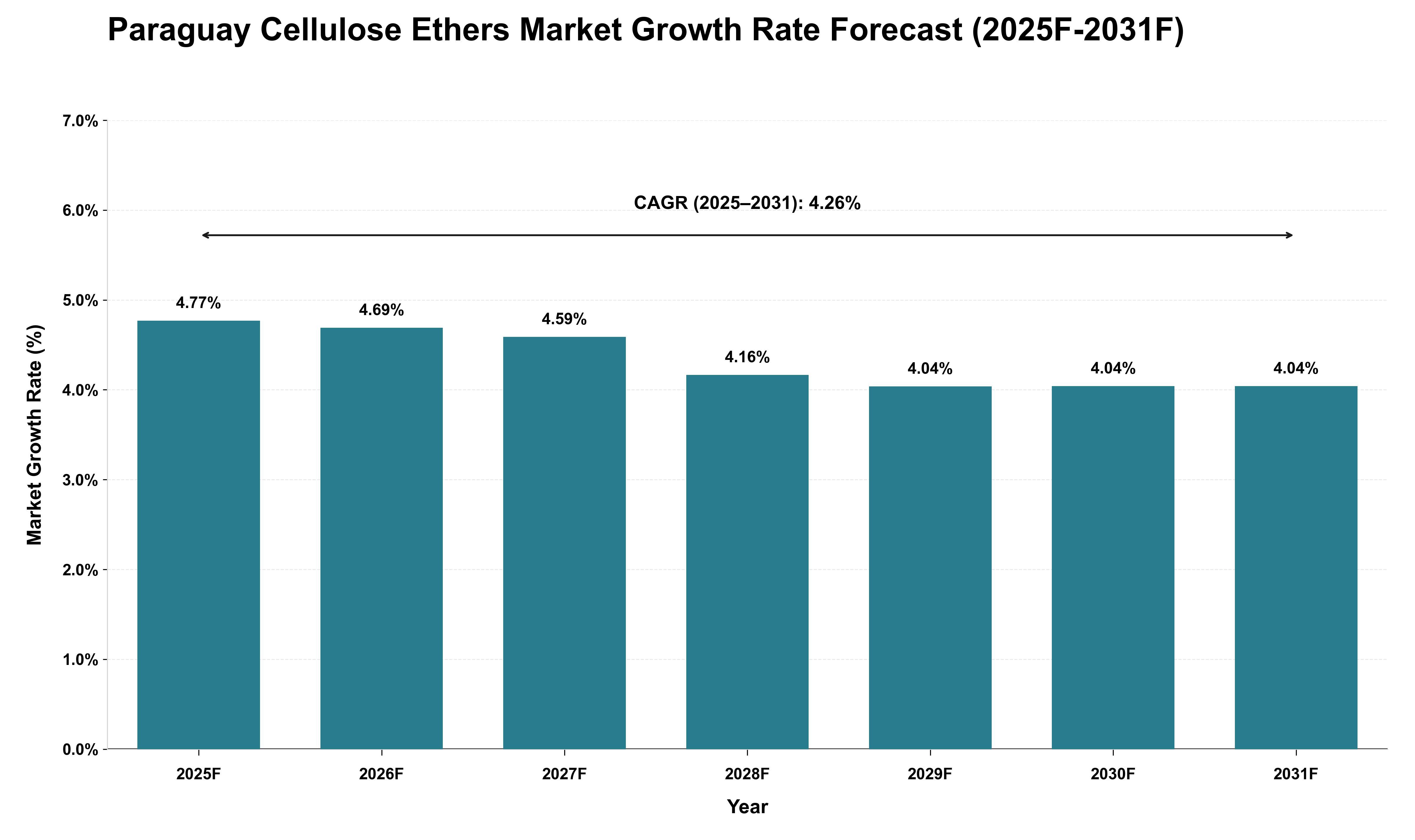 Paraguay Cellulose Ethers Market Growth Rate Analysis (2025 - 2031)