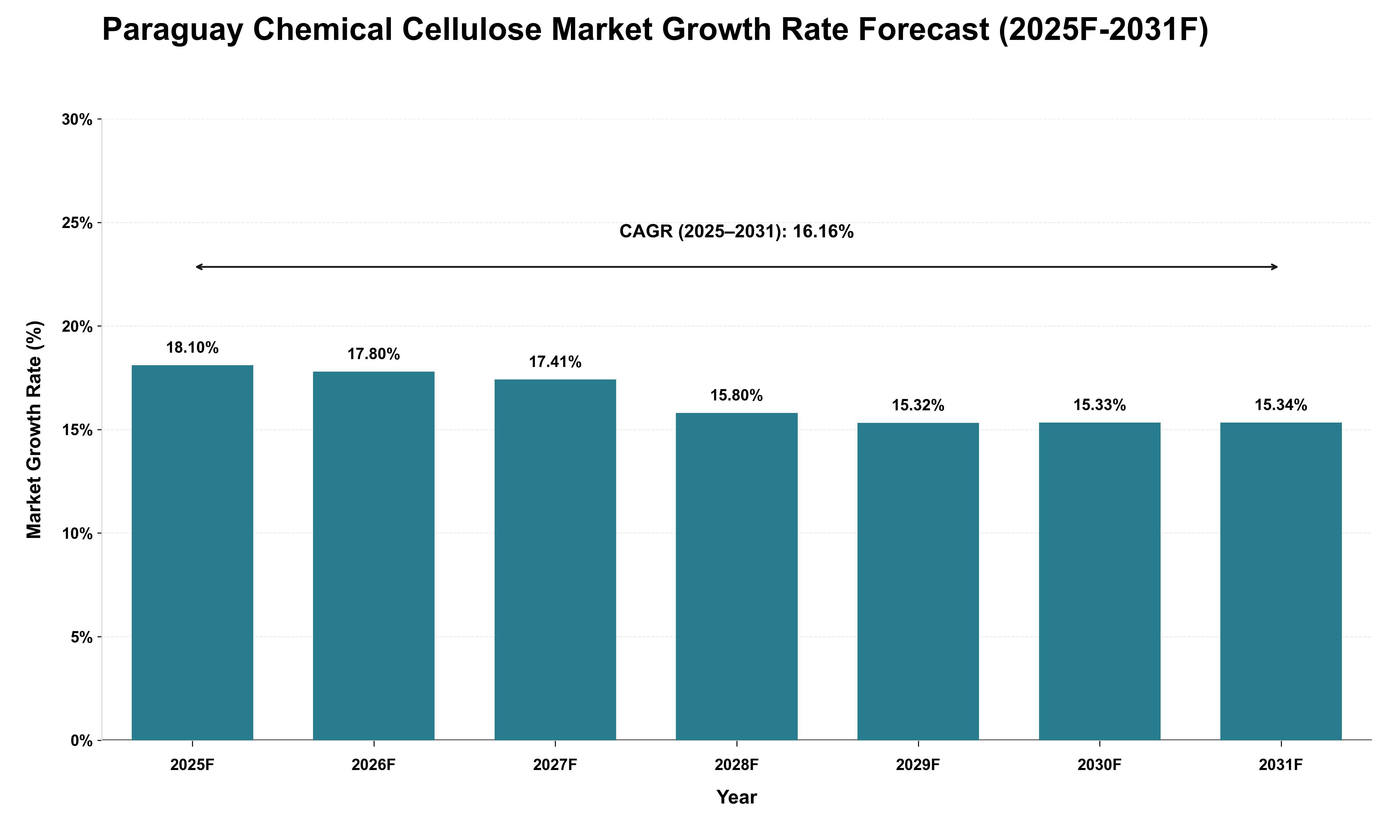Paraguay Chemical Cellulose Market Growth Rate Analysis (2025 - 2031)