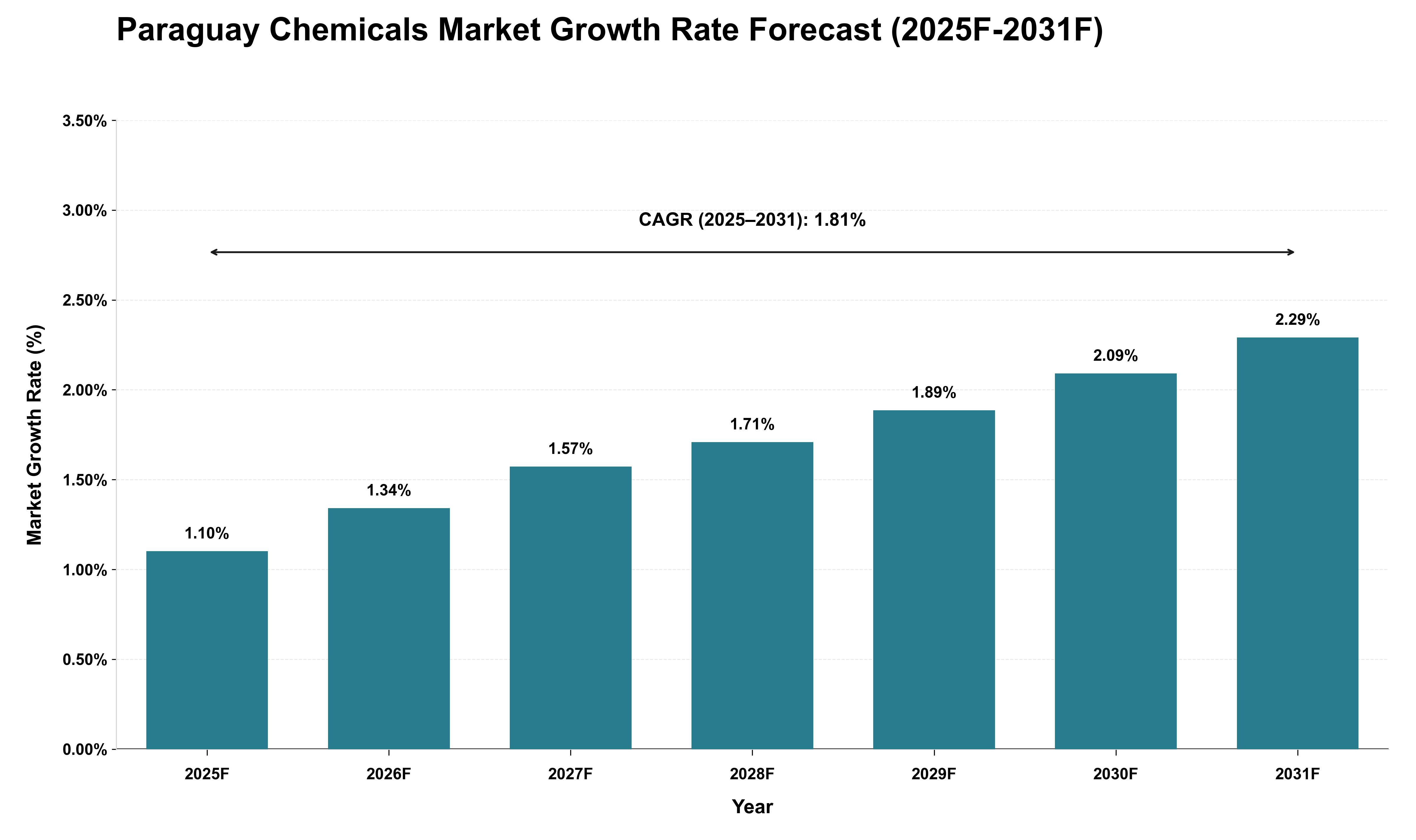 Paraguay Chemicals Market Growth Rate Analysis (2025 - 2031)