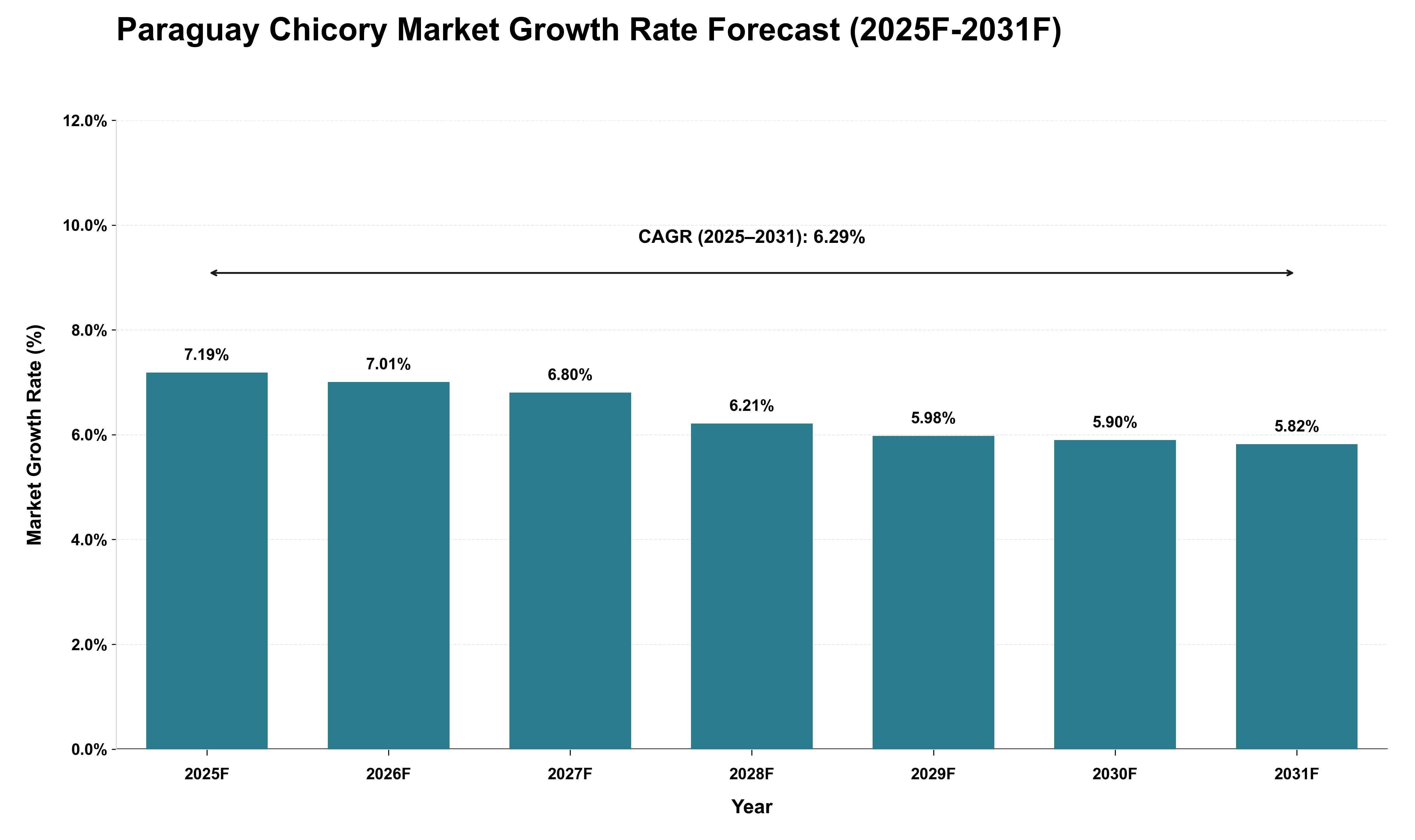 Paraguay Chicory Market Growth Rate Analysis (2025 - 2031)