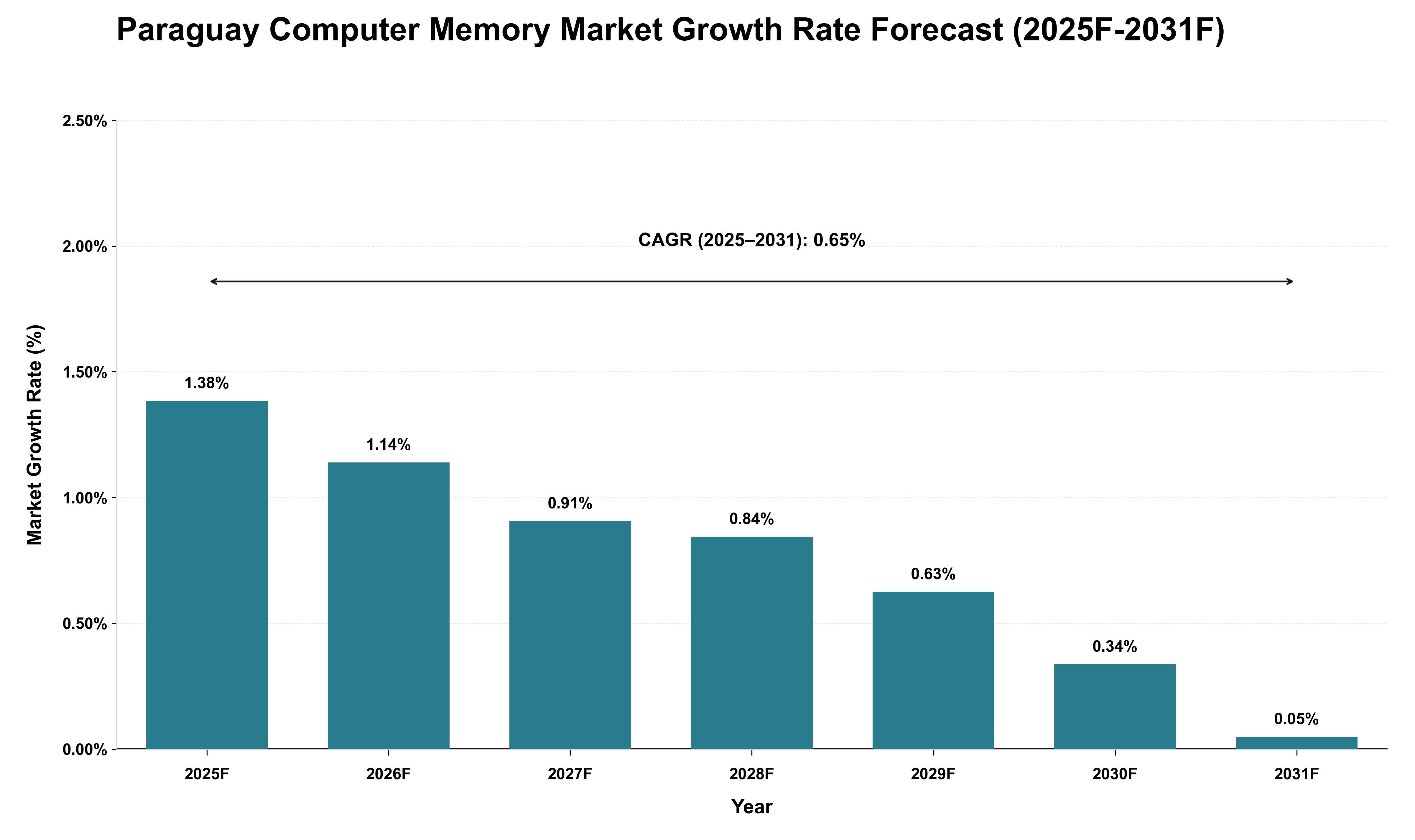 Paraguay Computer Memory Market Growth Rate Analysis (2025 - 2031)