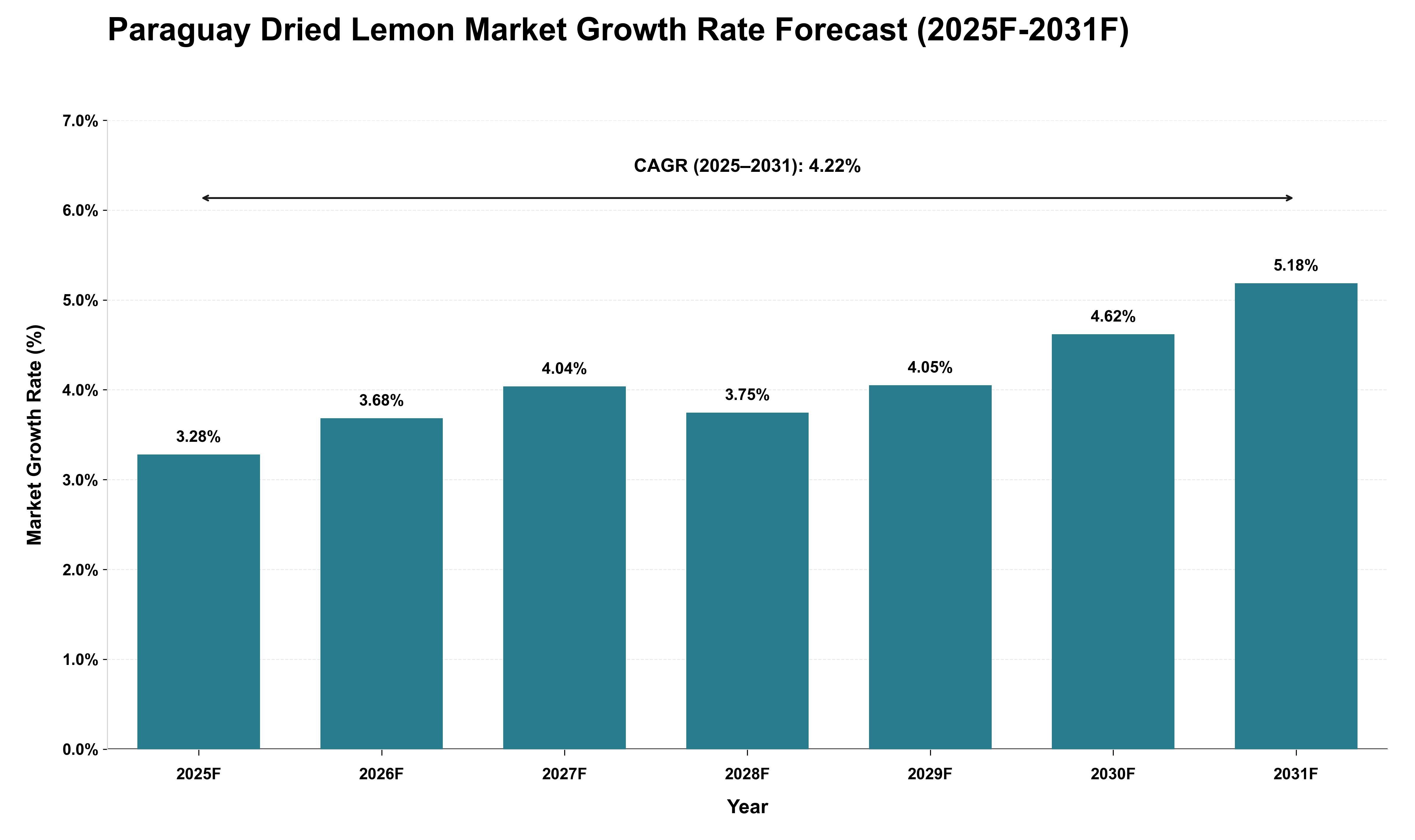 Paraguay Dried Lemon Market Growth Rate Analysis (2025 - 2031)