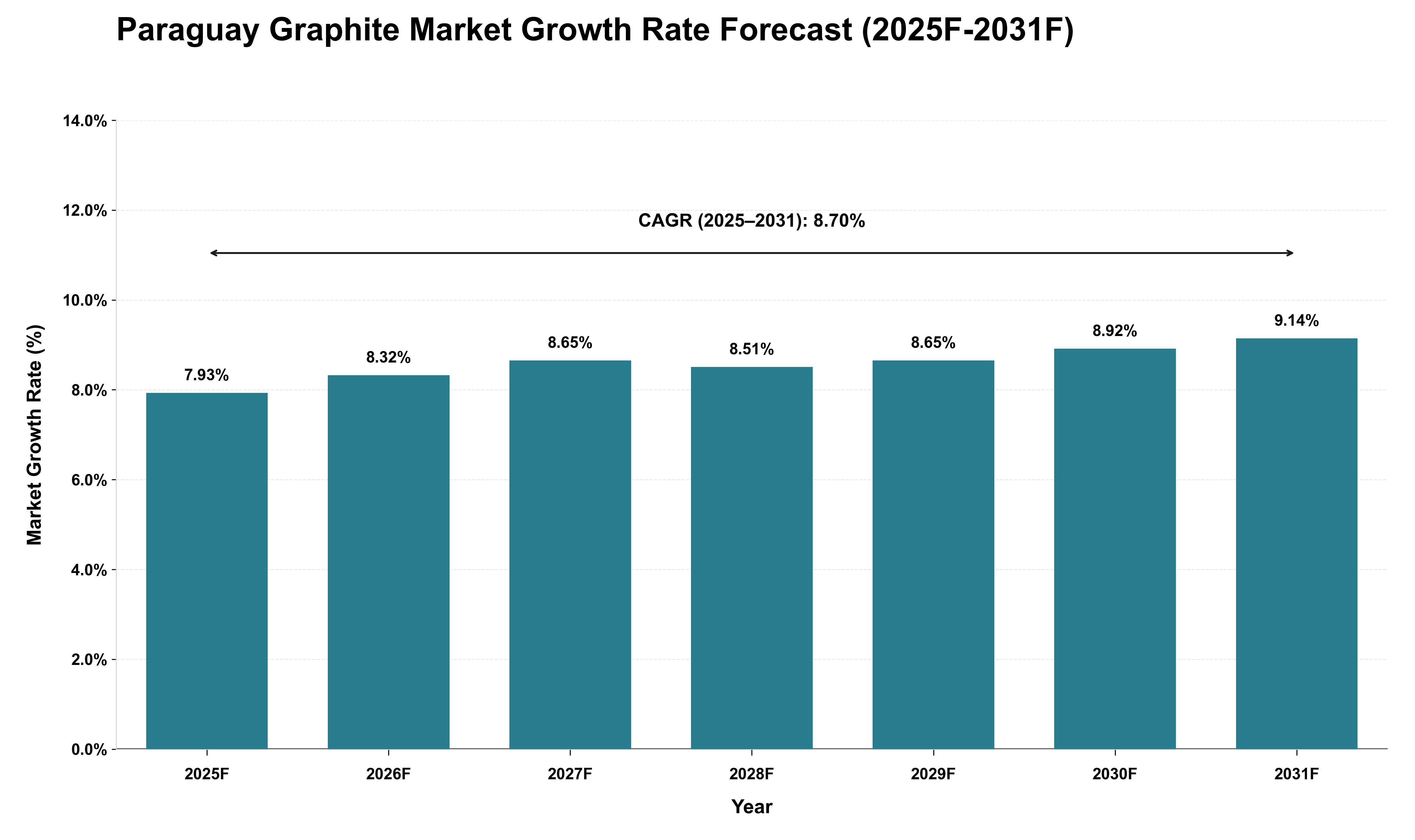 Paraguay Graphite Market Growth Rate Analysis (2025 - 2031)