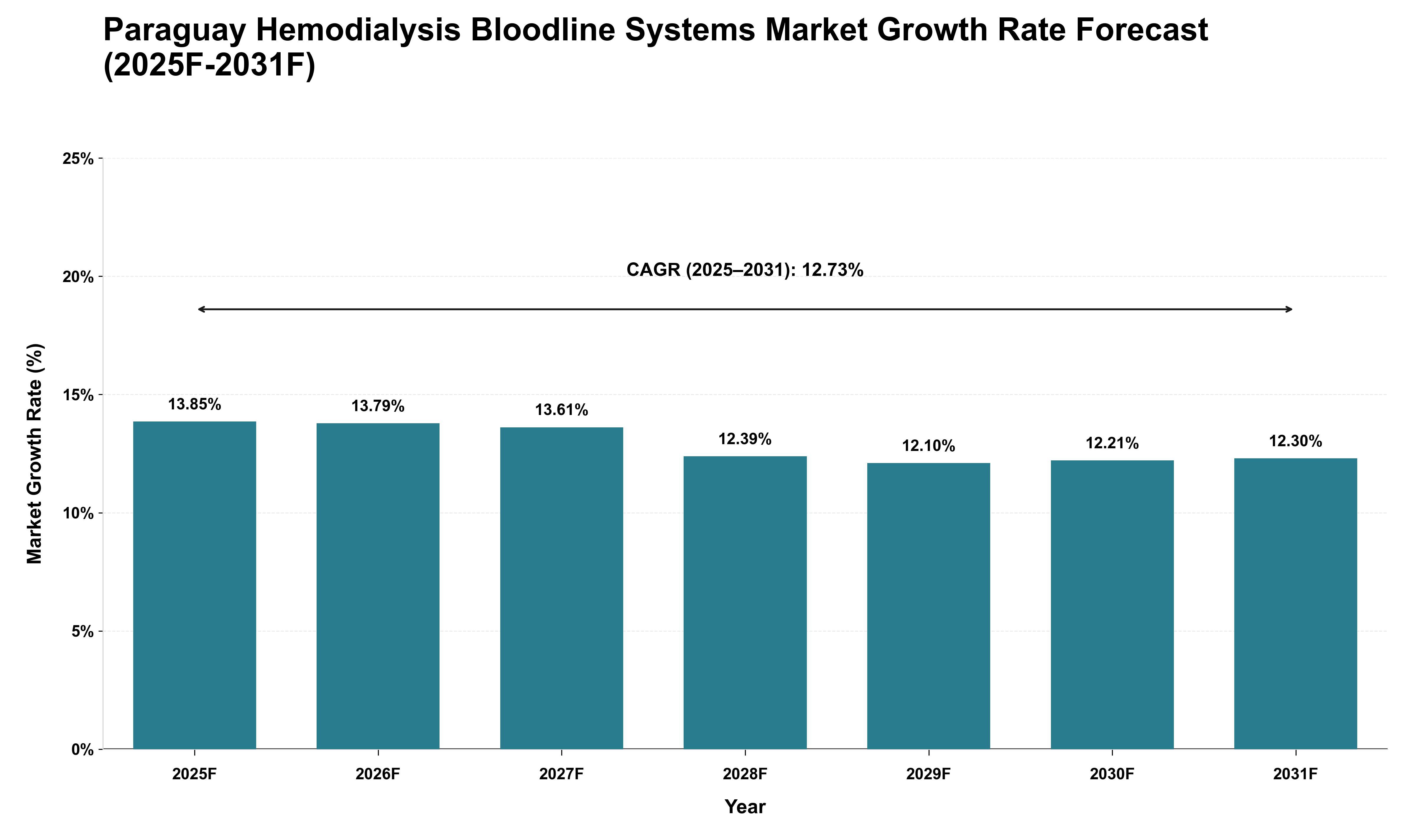 Paraguay Hemodialysis Bloodline Systems Market Growth Rate Analysis (2025 - 2031)