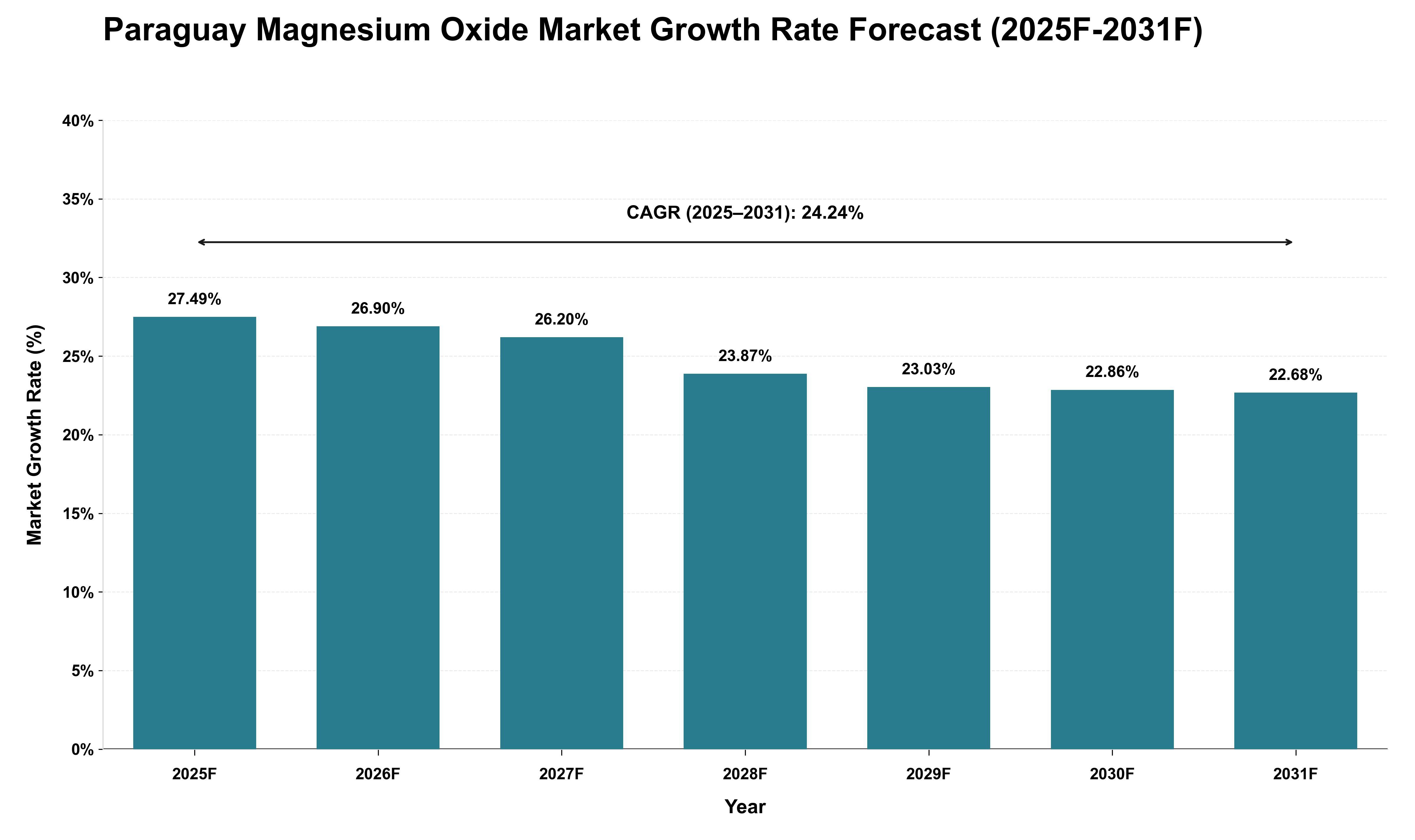Paraguay Magnesium Oxide Market Growth Rate Analysis (2025 - 2031)