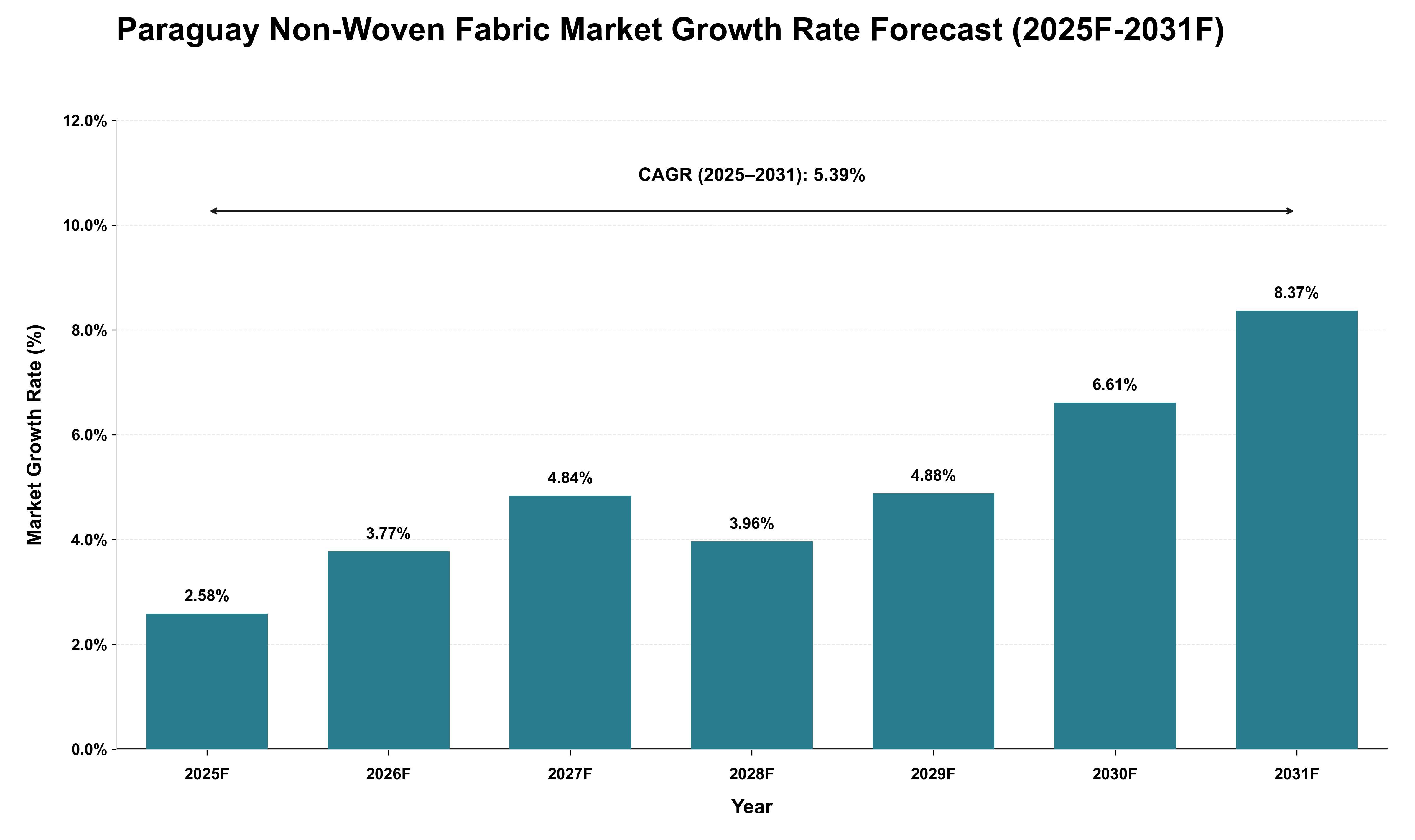 Paraguay Non-Woven Fabric Market Growth Rate Analysis (2025 - 2031)
