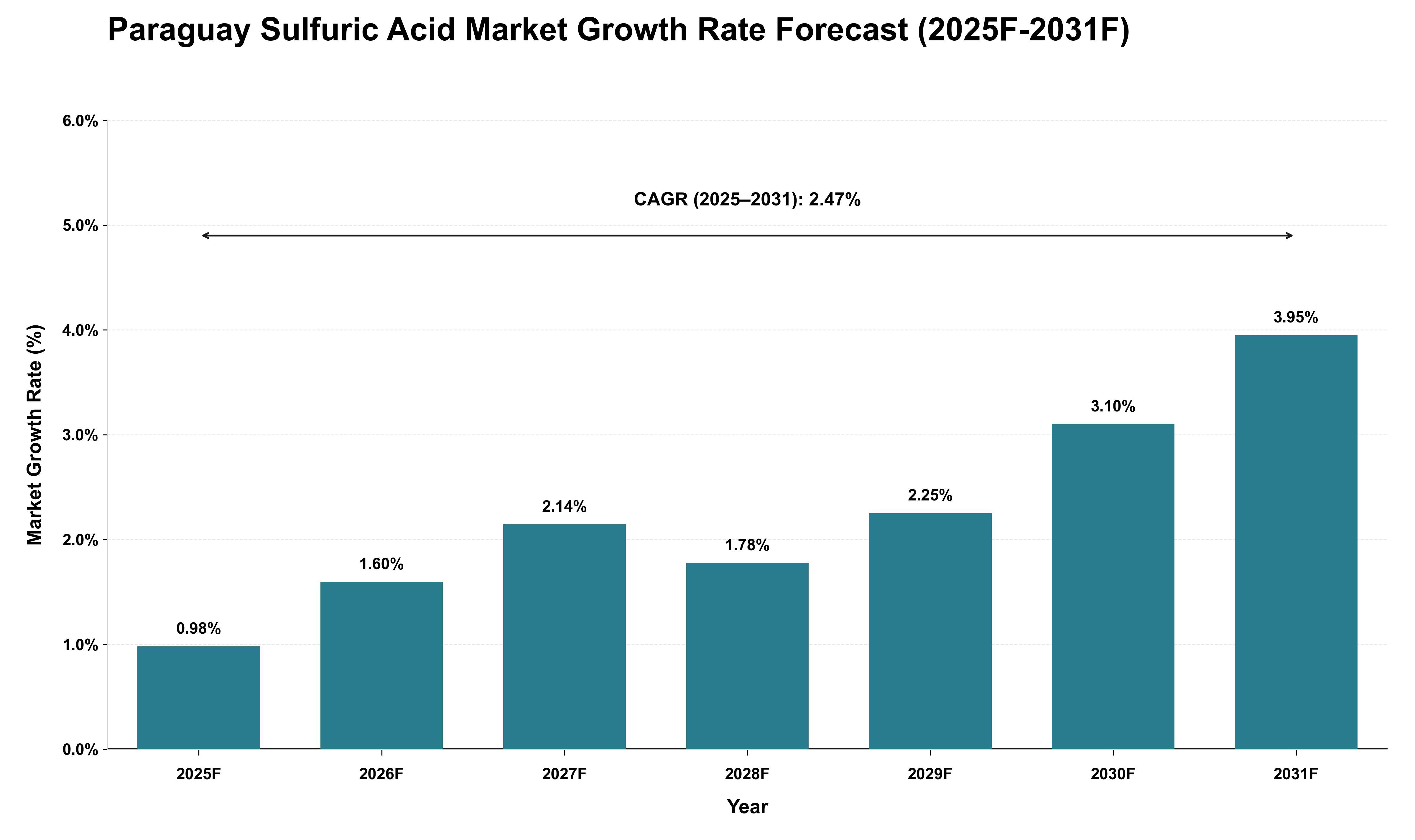 Paraguay Sulfuric Acid Market Growth Rate Analysis (2025 - 2031)