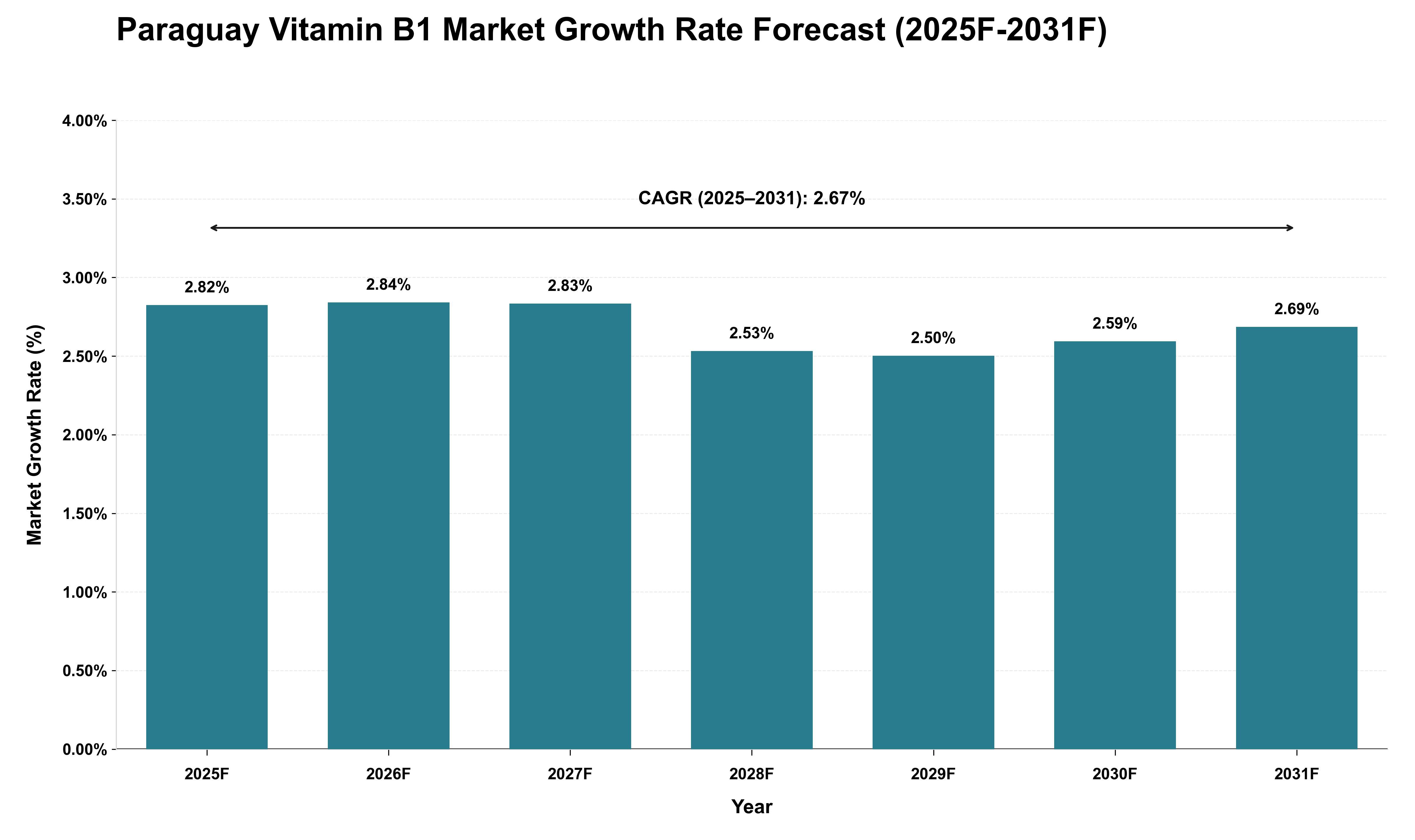 Paraguay Vitamin B1 Market Growth Rate Analysis (2025 - 2031)