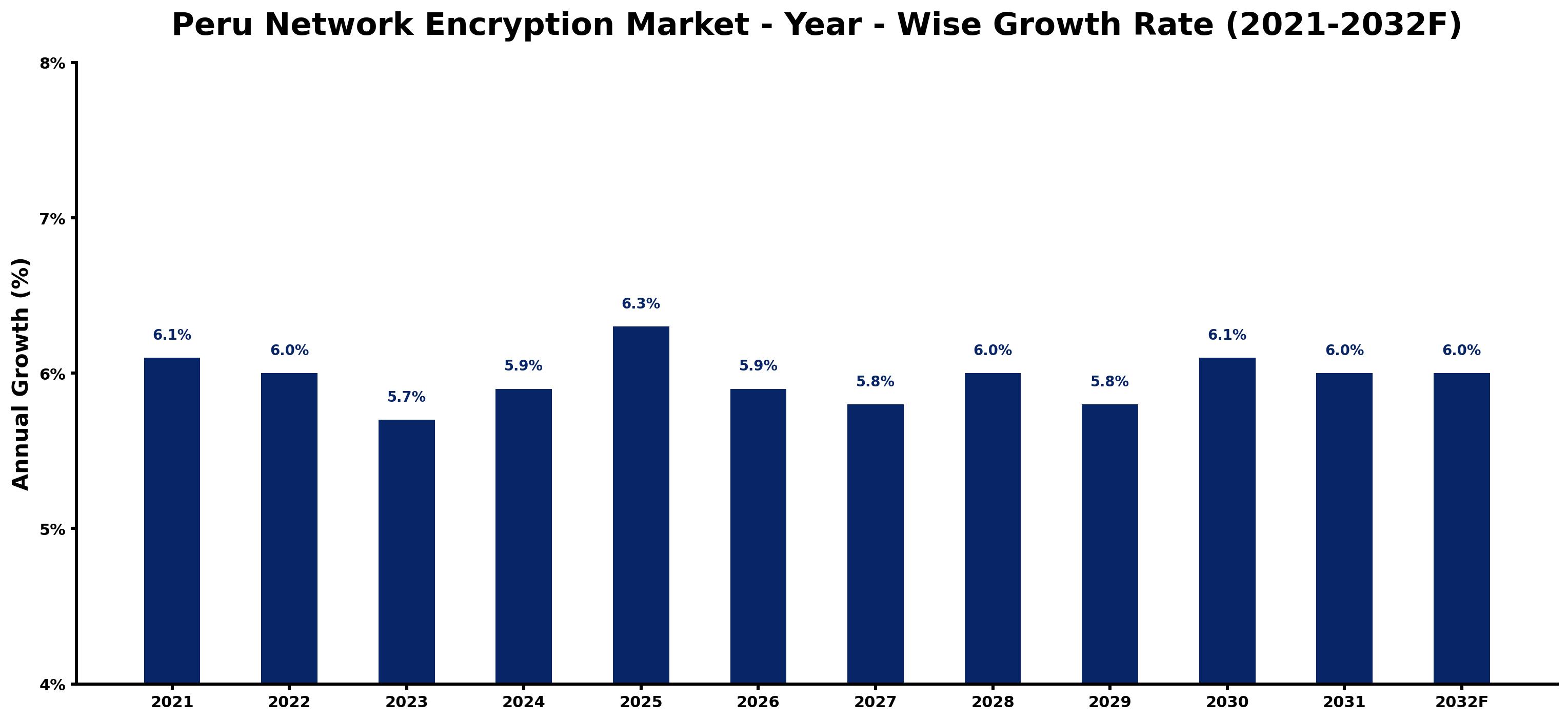 Peru Network Encryption Market Year-wise Growth Rate and Key Drivers