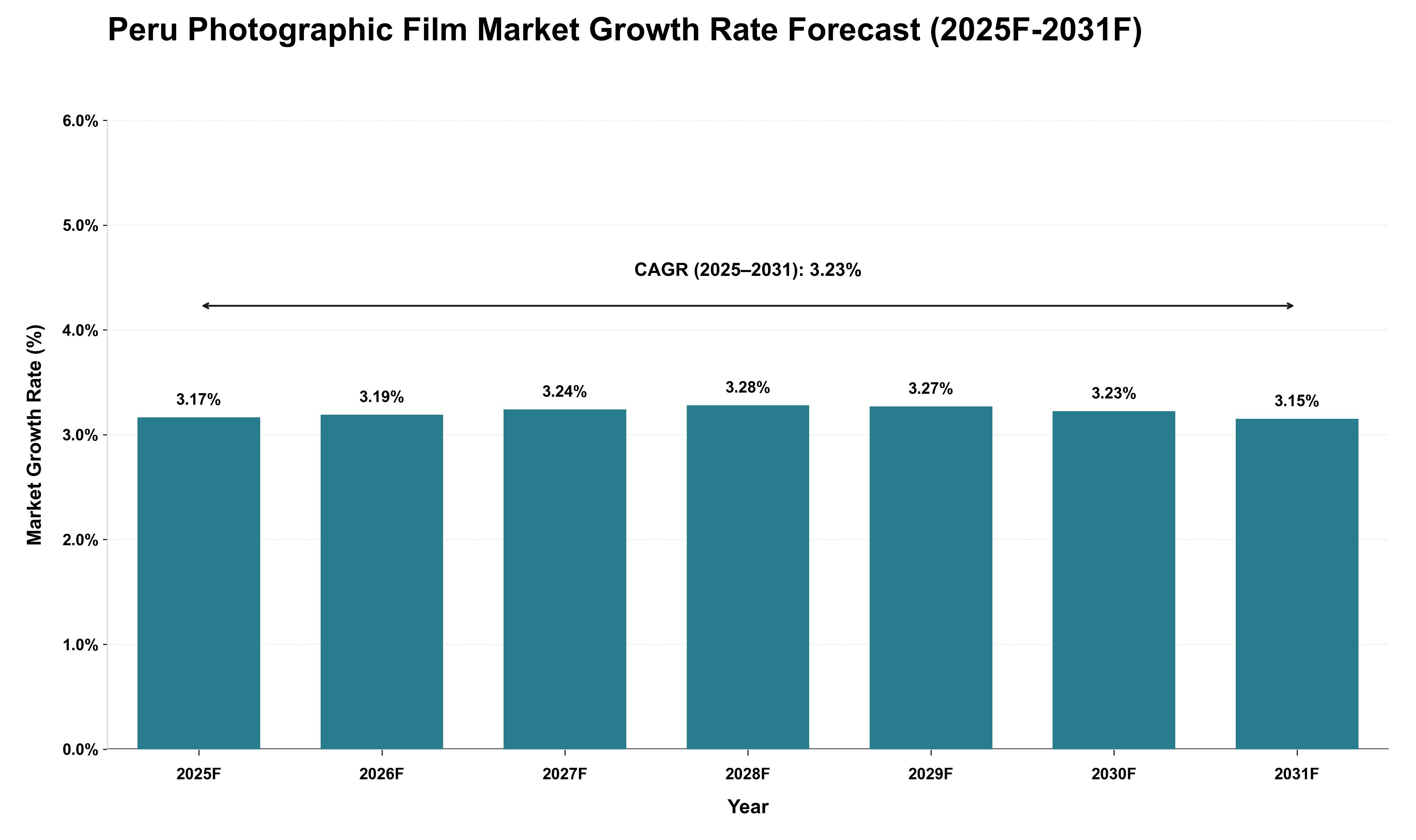 Peru Photographic Film Market Growth Rate Analysis (2025 - 2031)