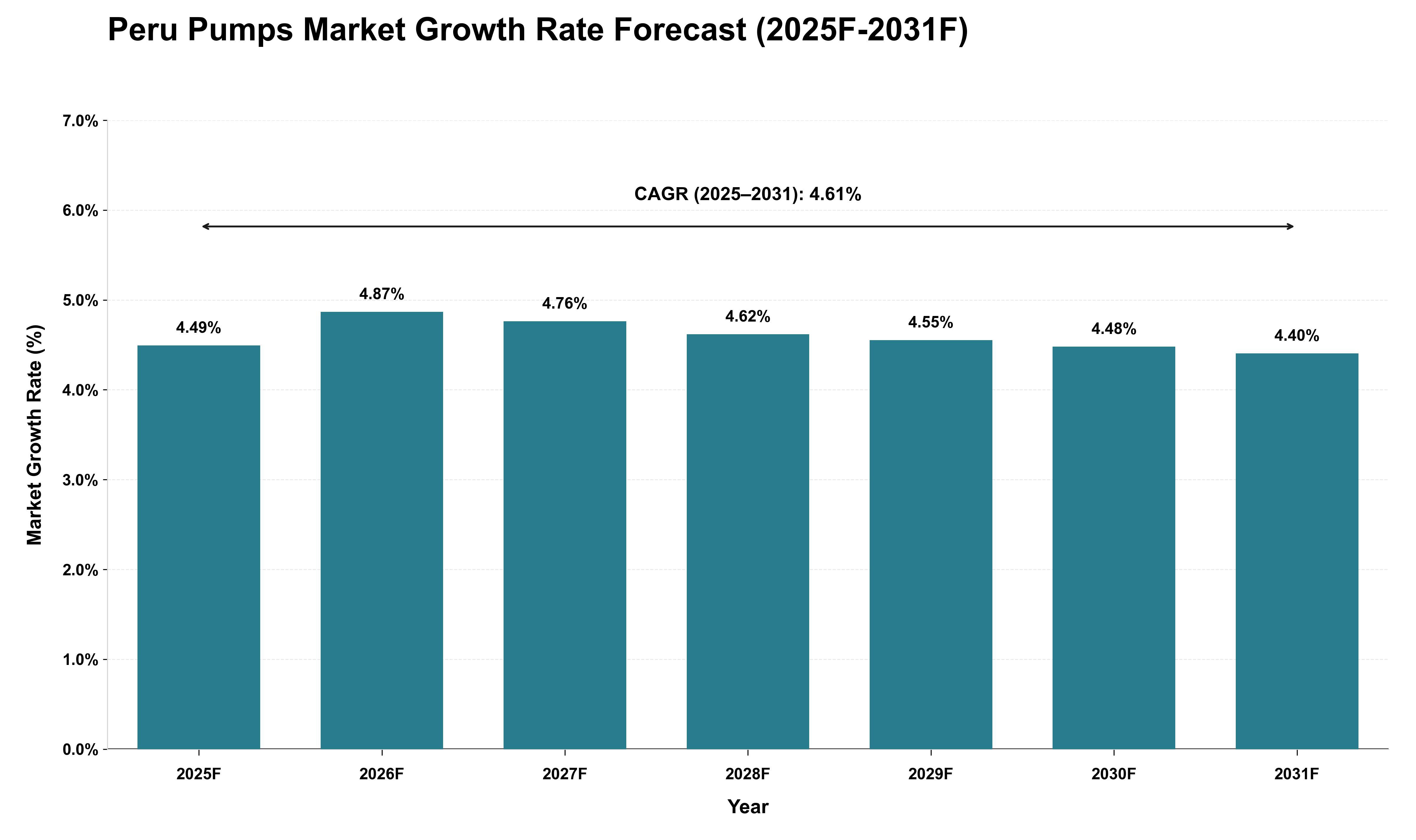 Peru Pumps Market Growth Rate Analysis (2025 - 2031)