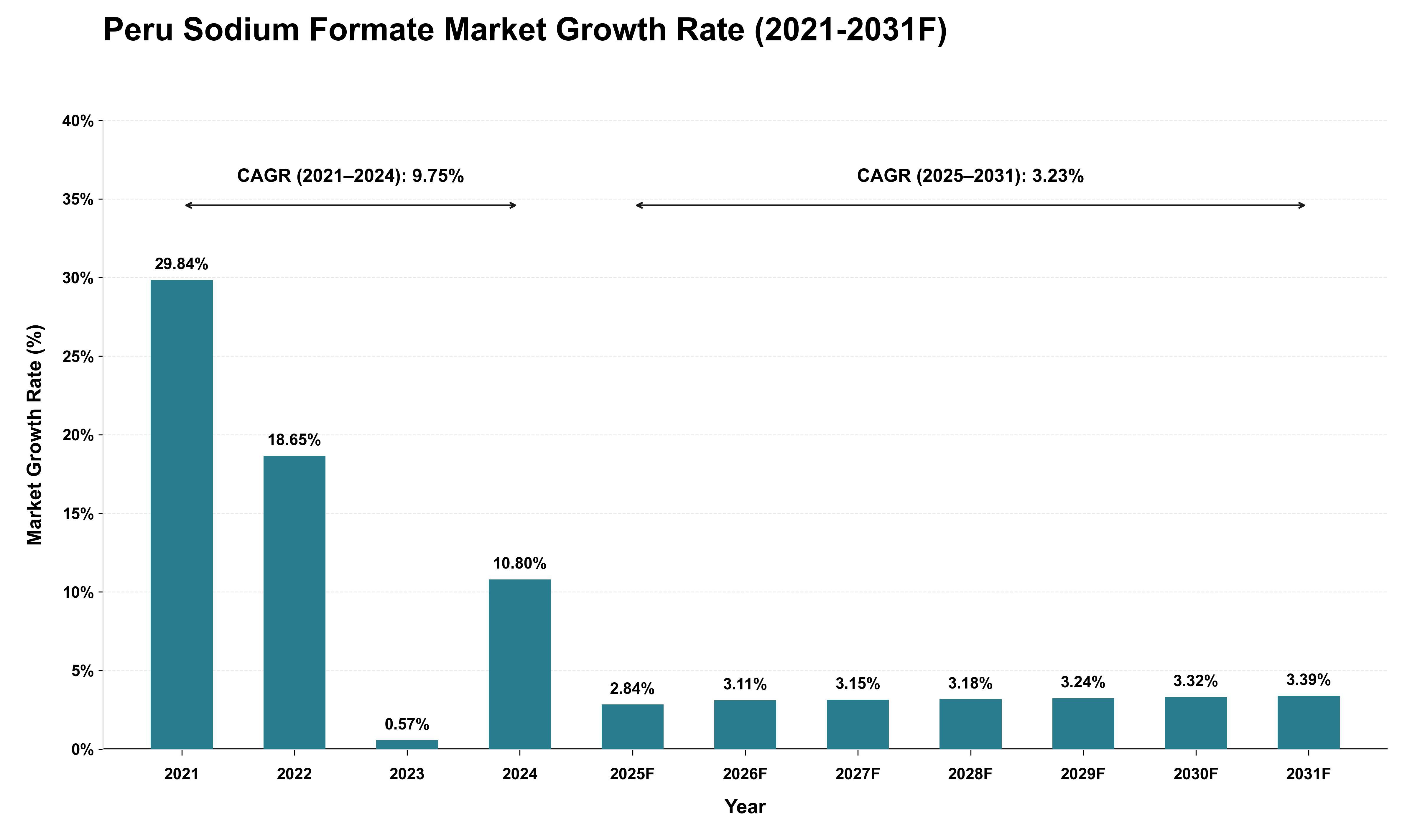 Peru Sodium Formate Market Growth Rate Analysis (2021 - 2031)