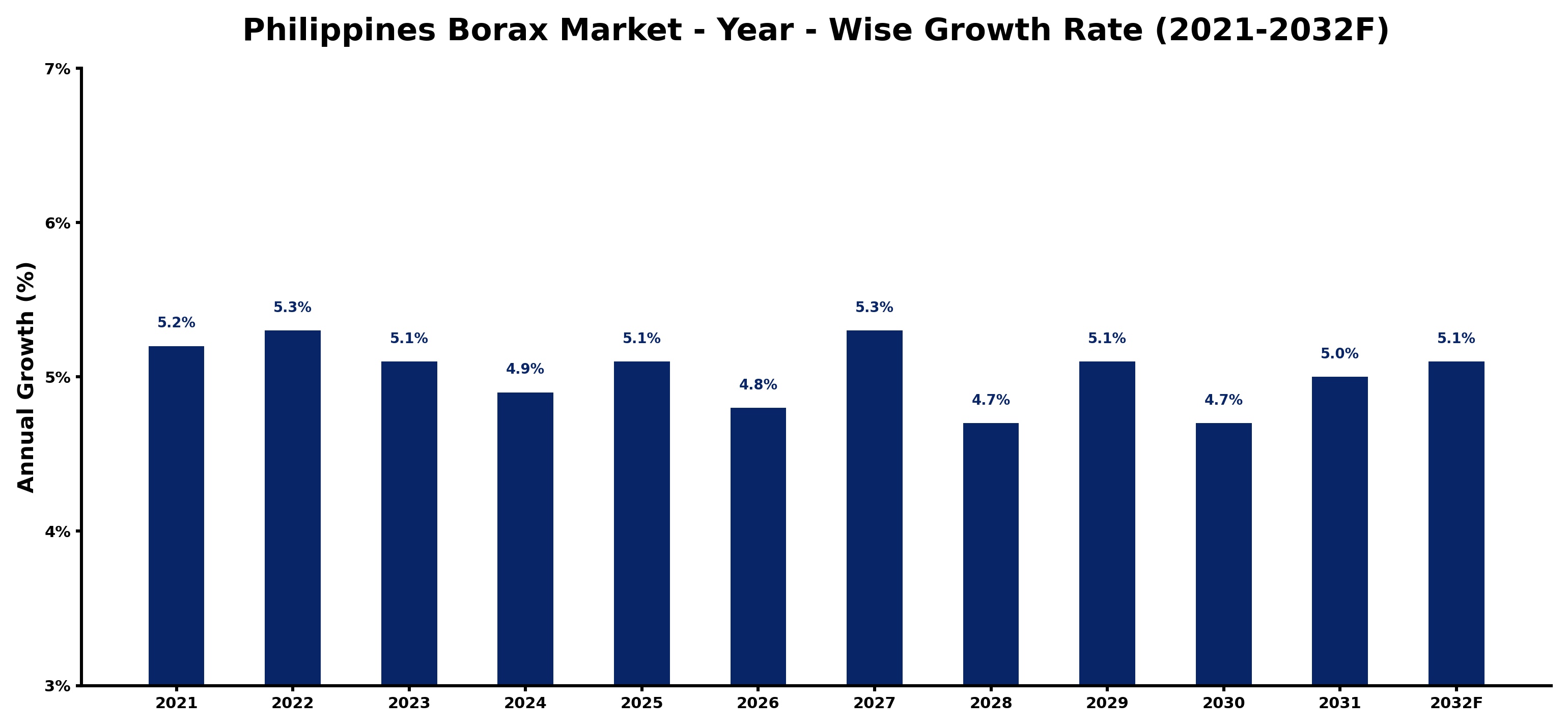 Philippines Borax Market Year-wise Growth Rate and Key Drivers