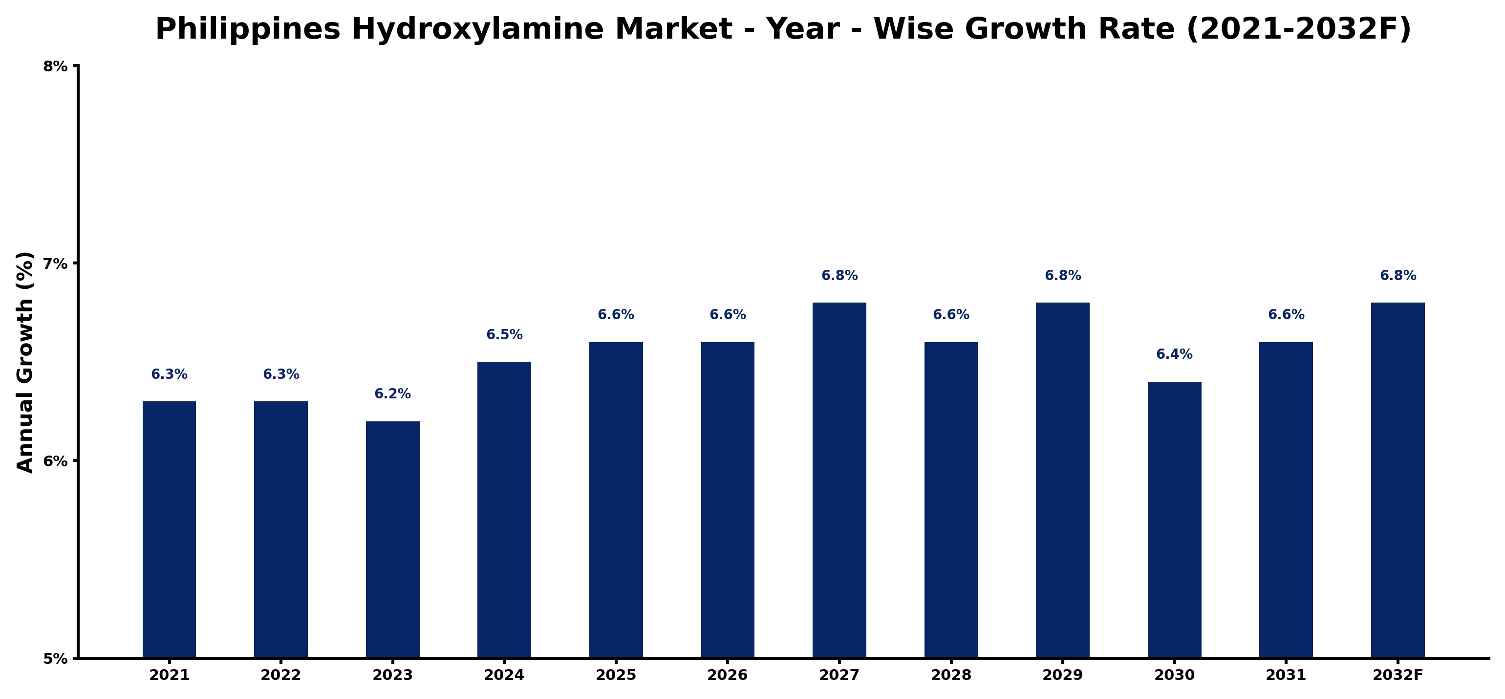 Philippines Hydroxylamine Market Year-wise Growth Rate and Key Drivers
