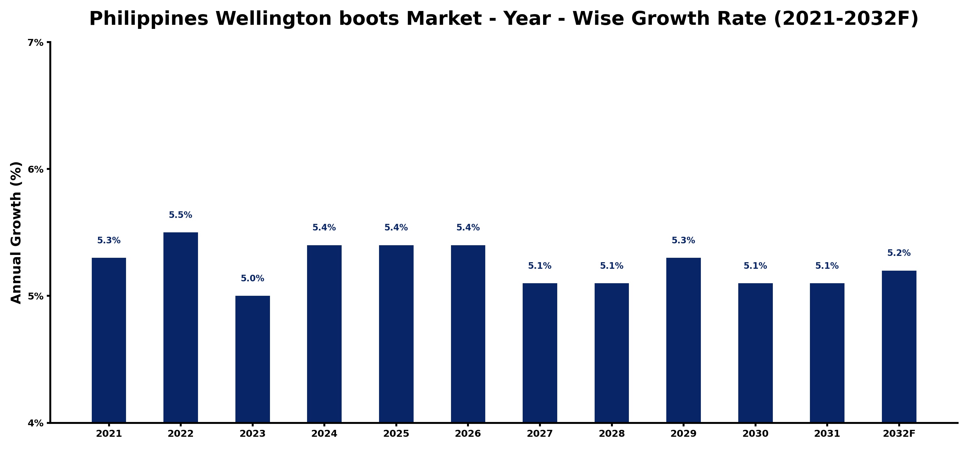 Philippines Wellington boots Market Year-wise Growth Rate and Key Drivers
