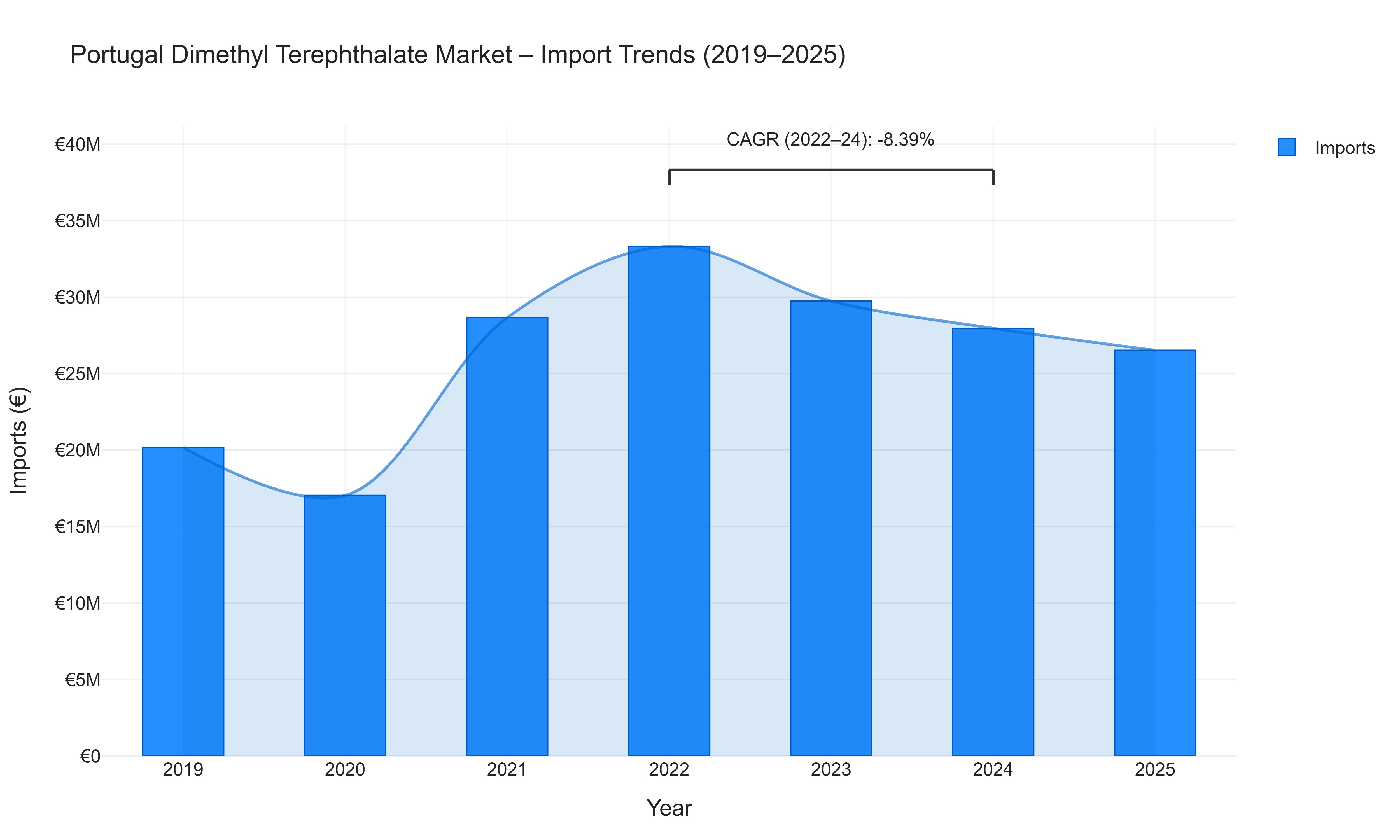 Portugal Dimethyl Terephthalate Market - Import Trends (2019-2025)