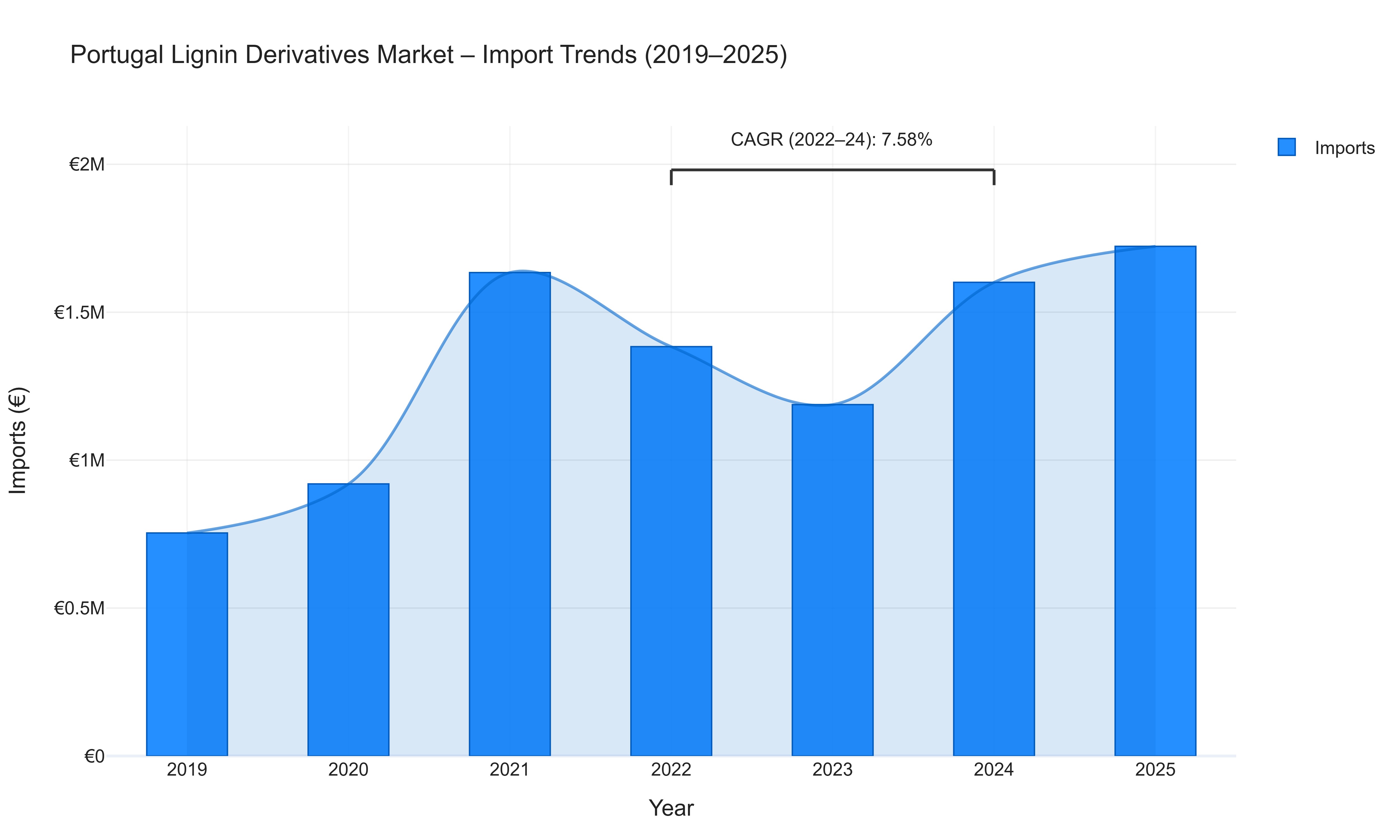 Portugal Lignin Derivatives Market - Import Trends (2019-2025)