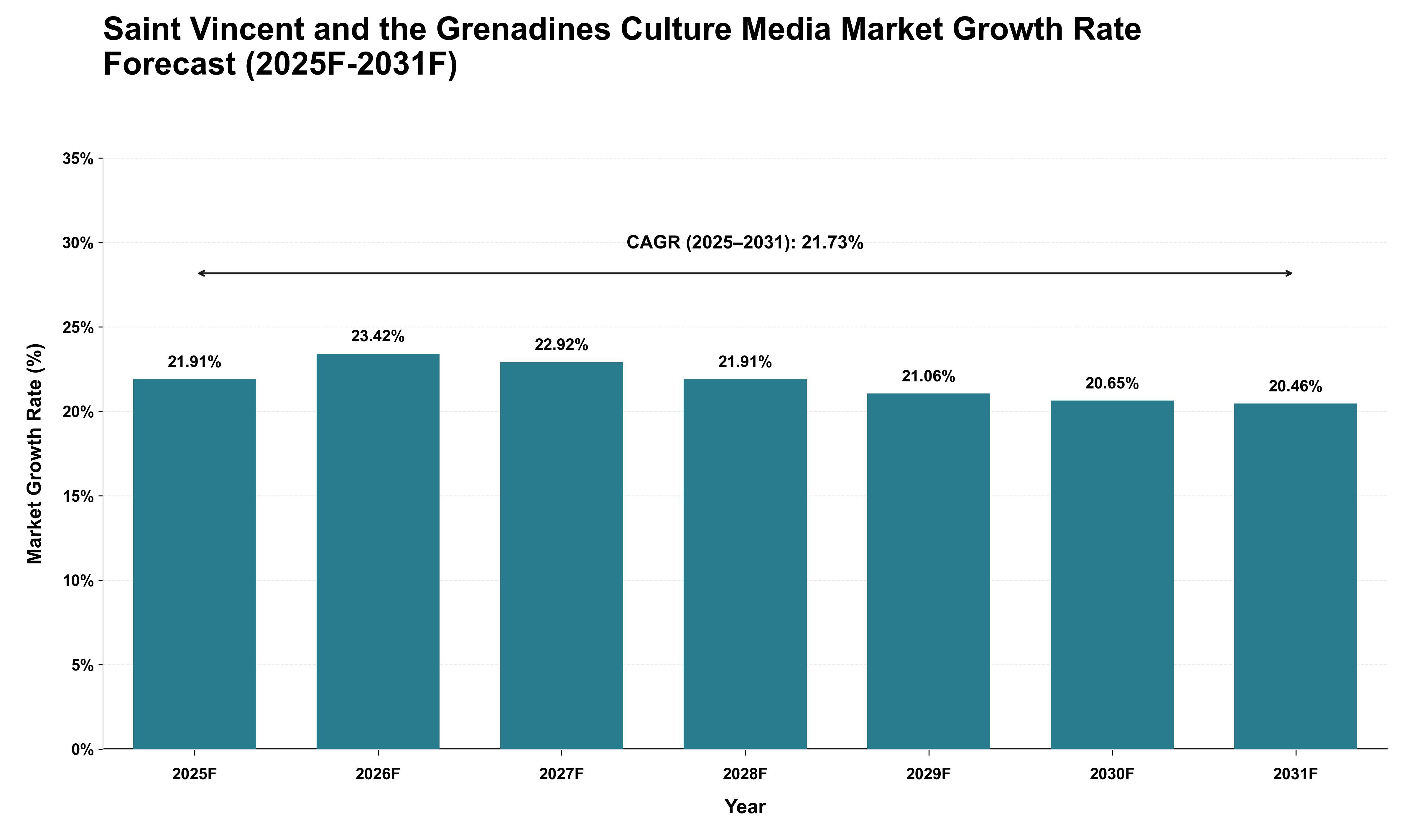 Saint Vincent and the Grenadines Culture Media Market Growth Rate Analysis (2025 - 2031)