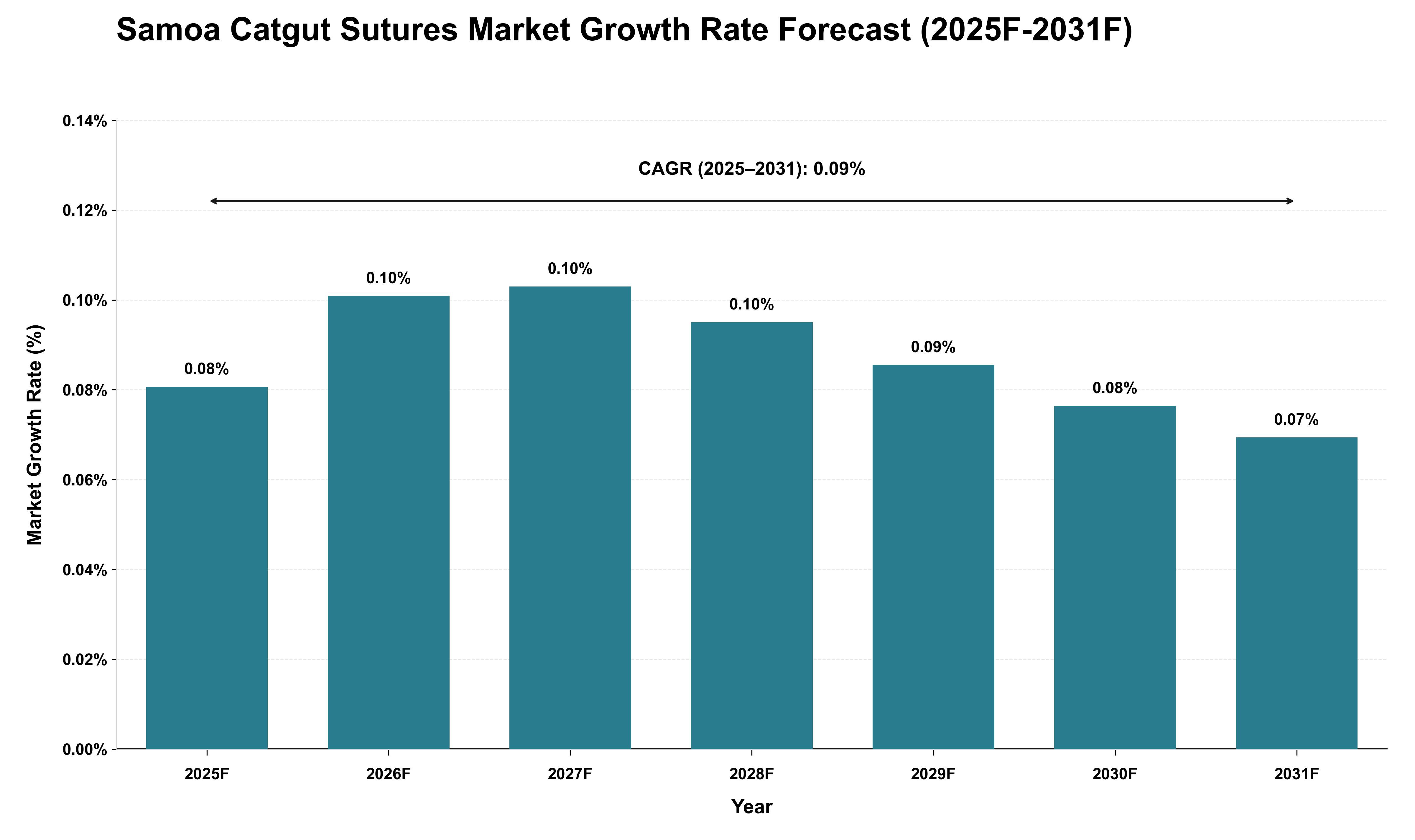 Samoa Catgut Sutures Market Growth Rate Analysis (2025 - 2031)