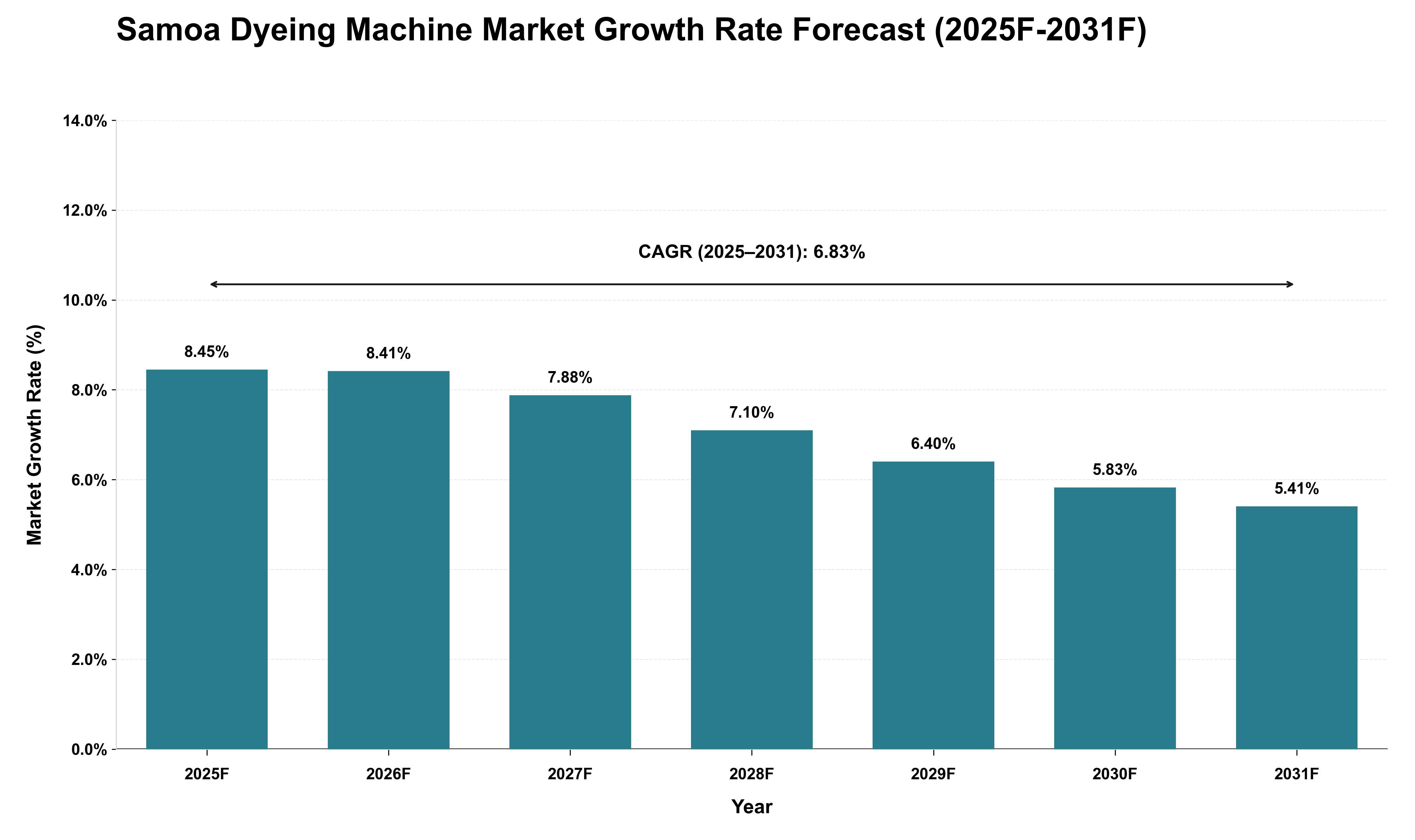Samoa Dyeing Machine Market Growth Rate Analysis (2025 - 2031)