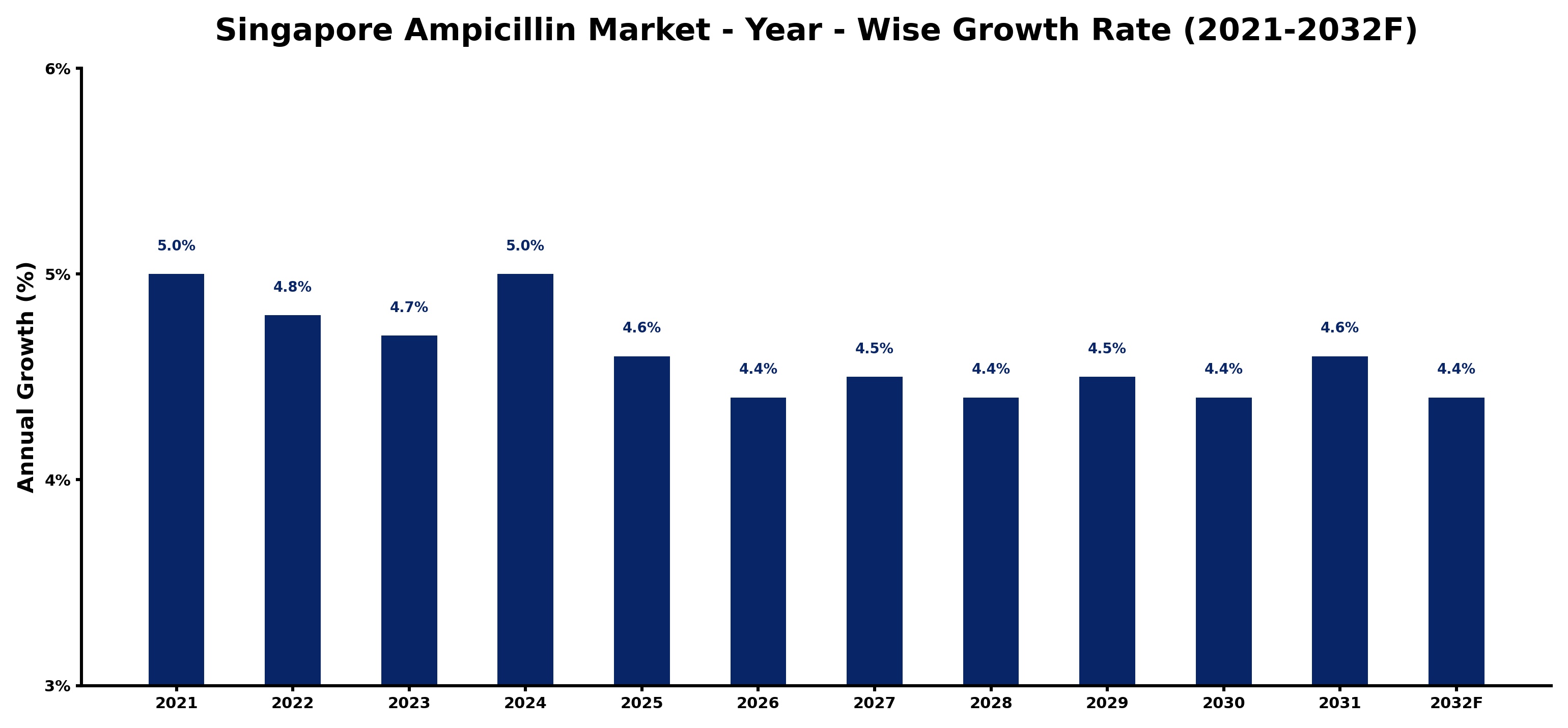 Singapore Ampicillin Market Year-wise Growth Rate and Key Drivers