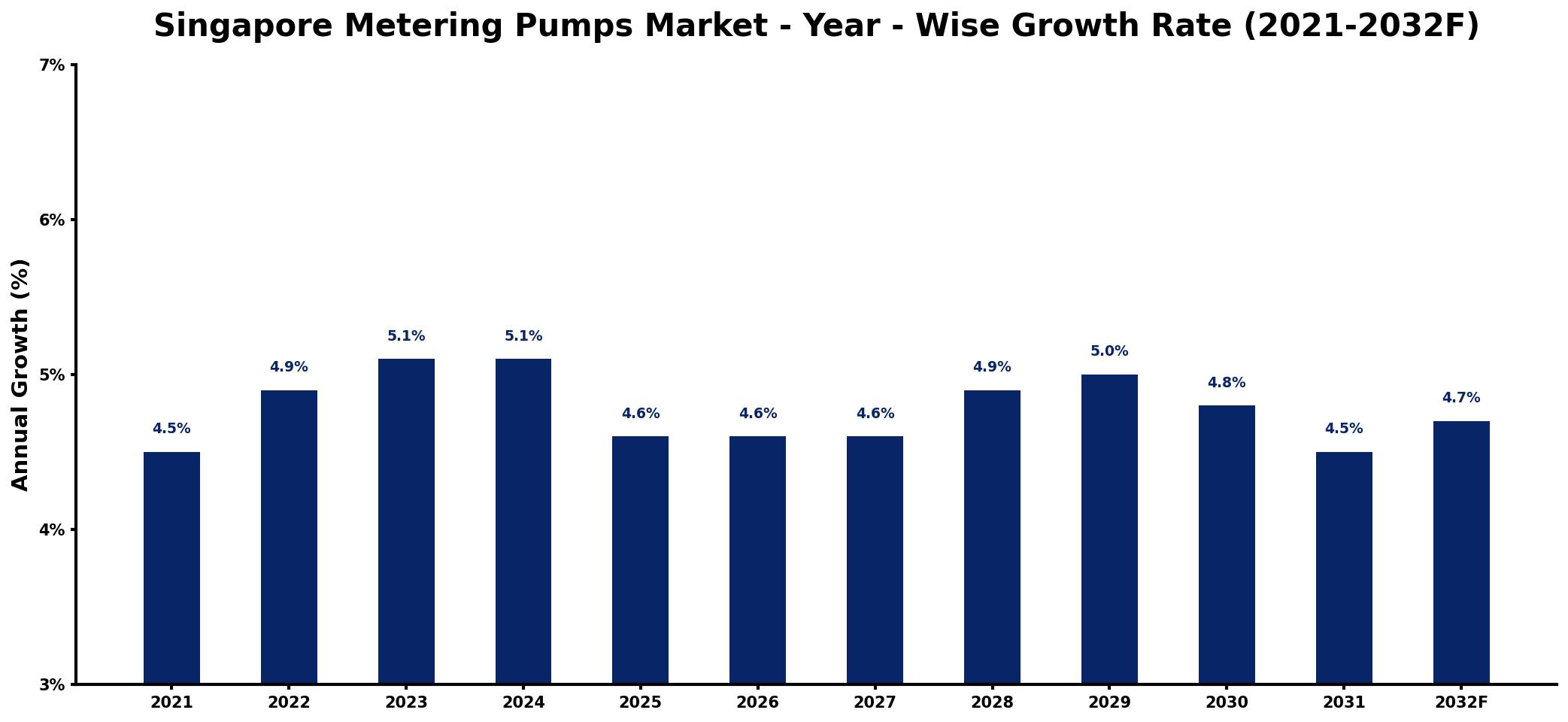 Singapore Metering Pumps Market Year-wise Growth Rate and Key Drivers