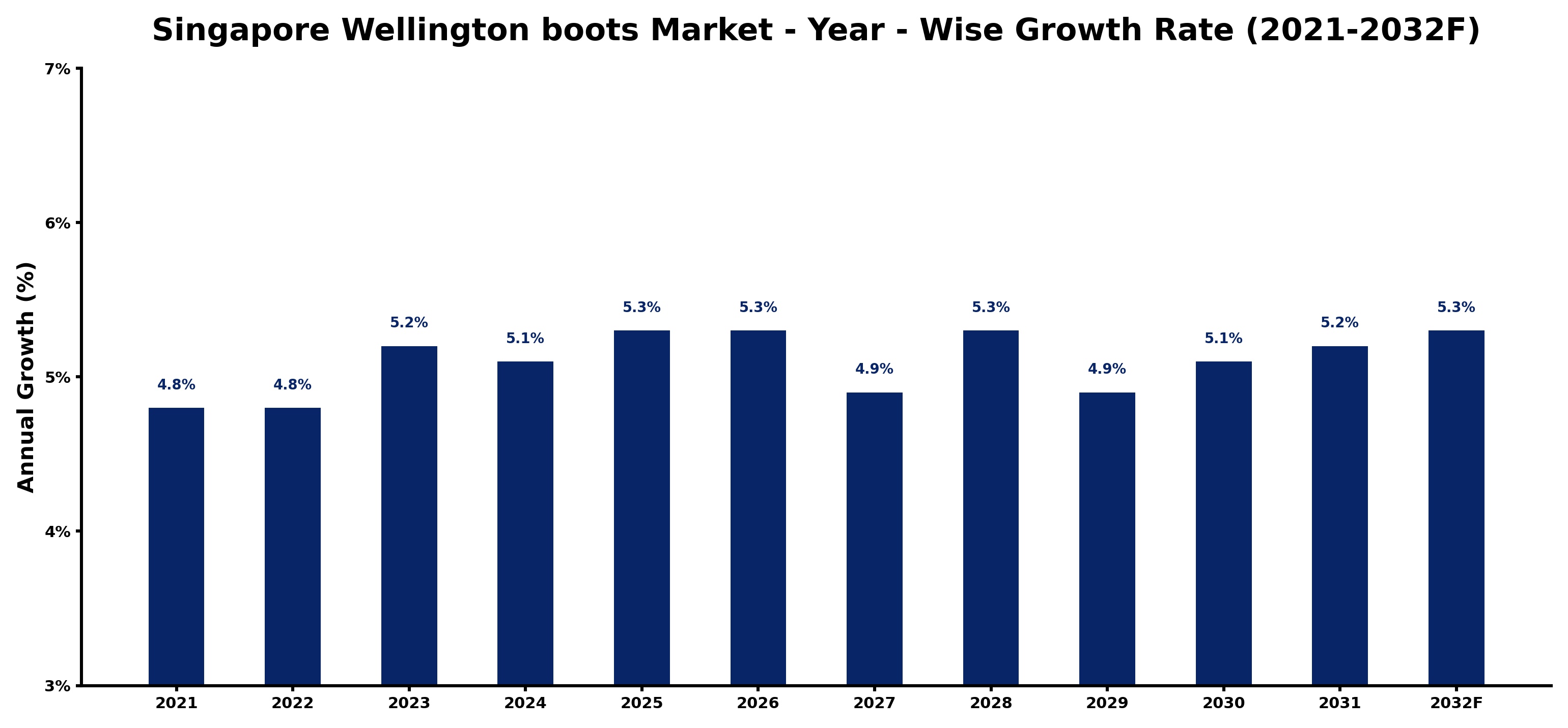 Singapore Wellington boots Market Year-wise Growth Rate and Key Drivers