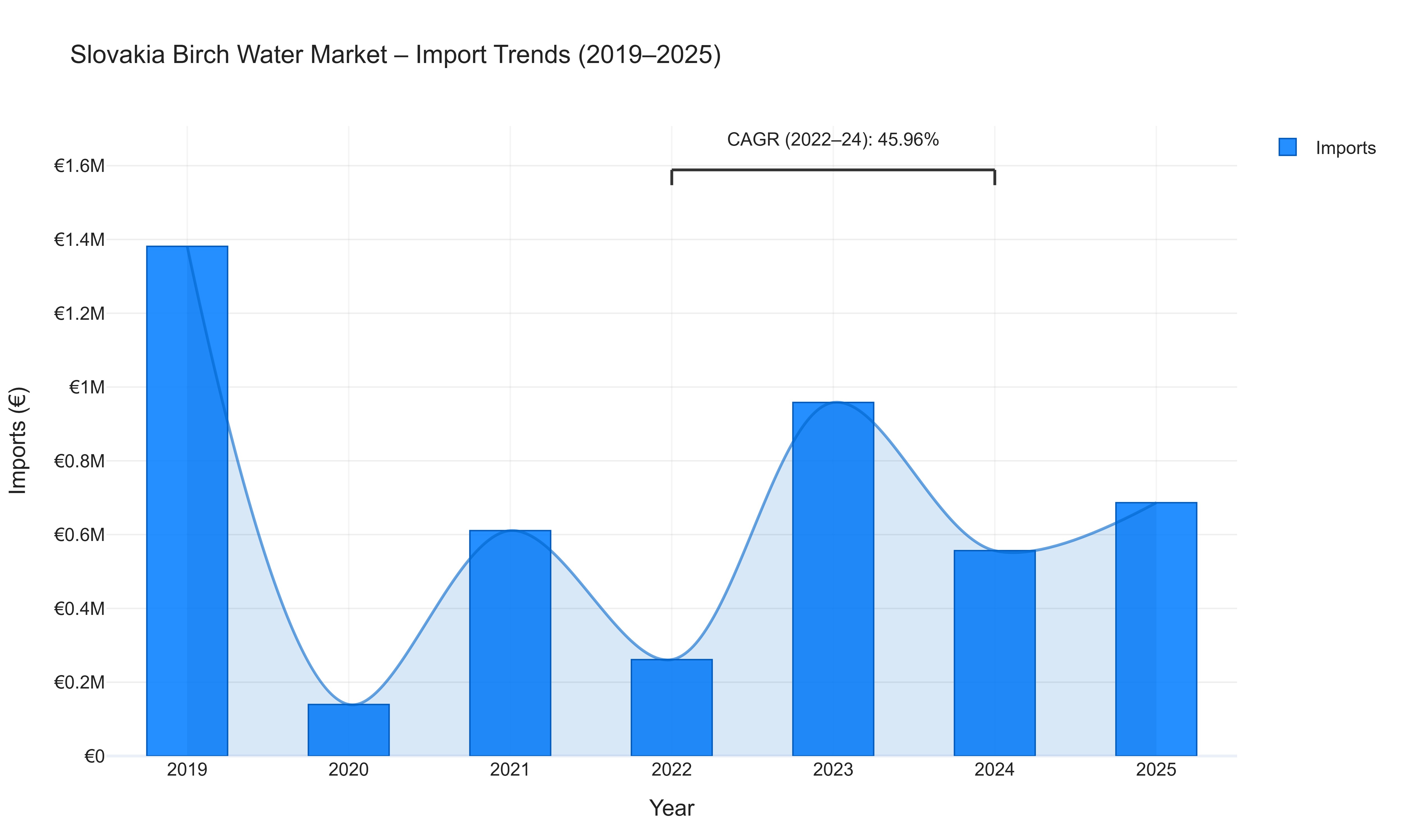 Slovakia Birch Water Market - Import Trends (2019-2025)