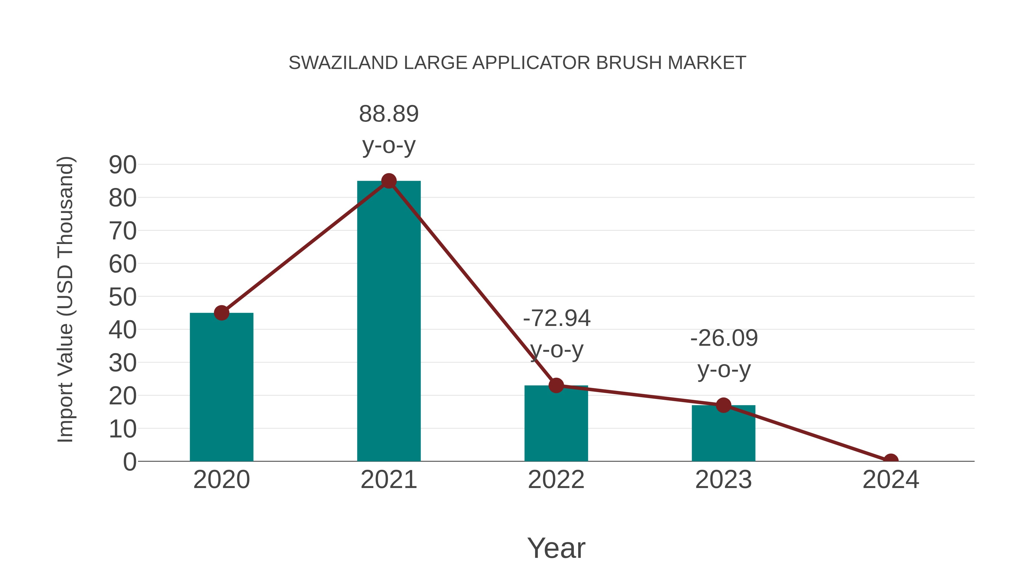  Swaziland Large Applicator Brush Market: Import Trend Analysis