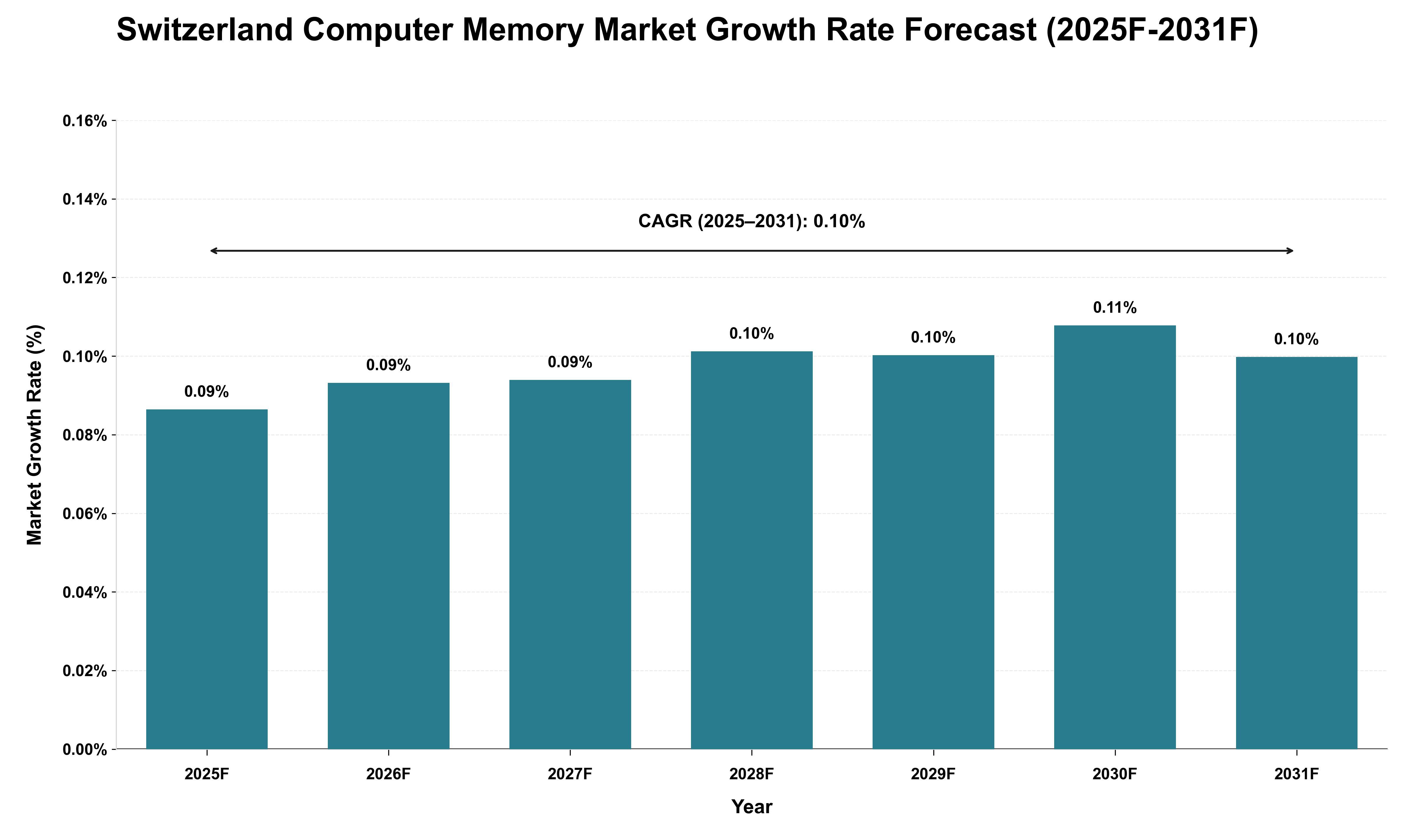 Switzerland Computer Memory Market Growth Rate Analysis (2025 - 2031)