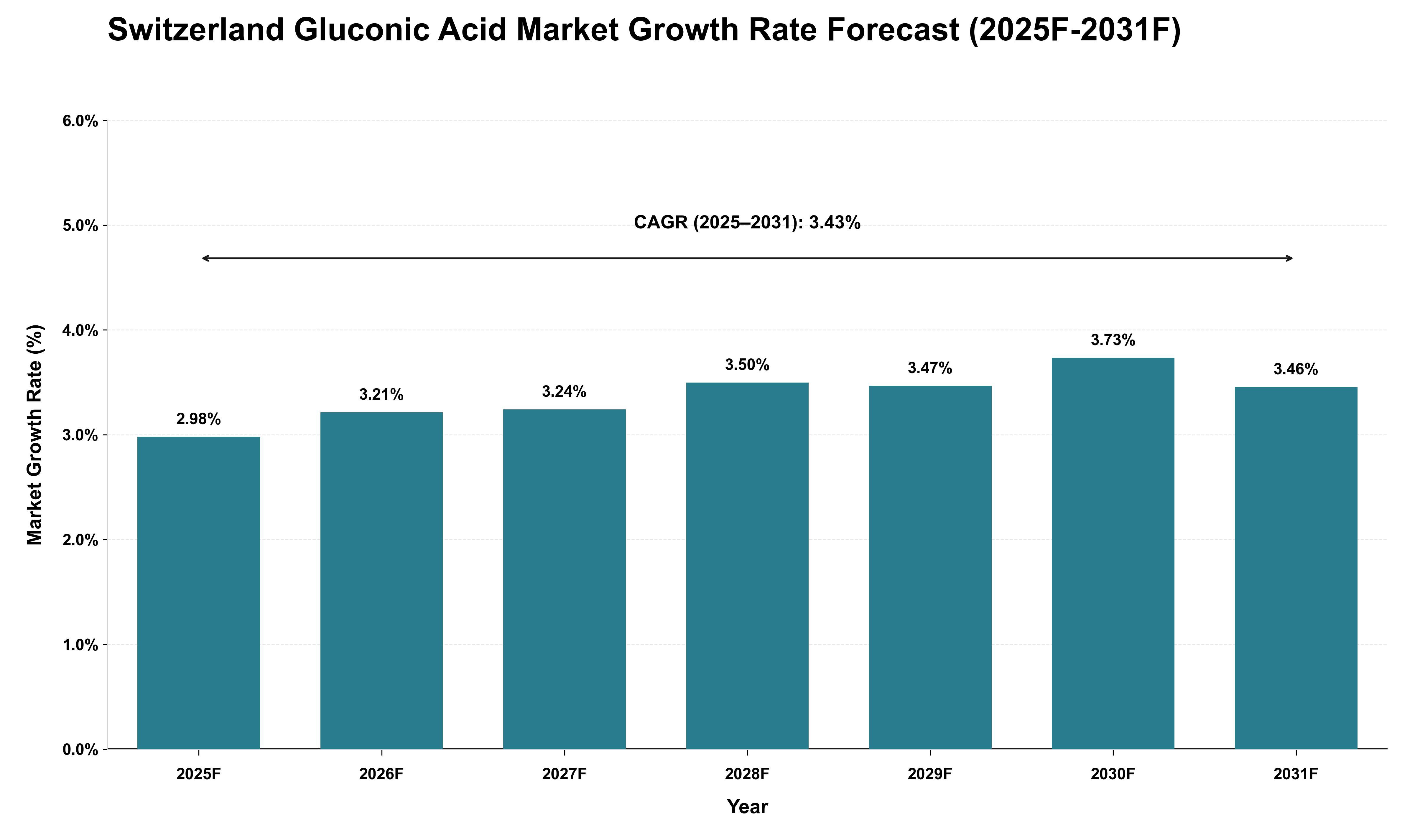 Switzerland Gluconic Acid Market Growth Rate Analysis (2025 - 2031)