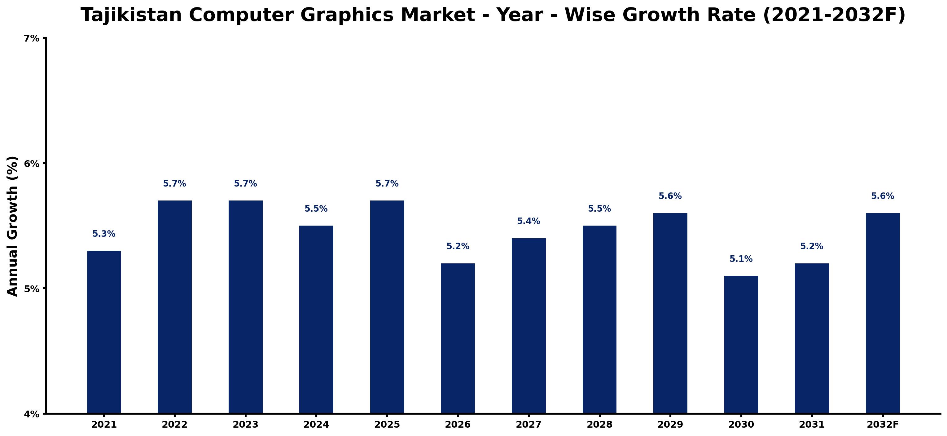 Tajikistan Computer Graphics Market Year-wise Growth Rate and Key Drivers