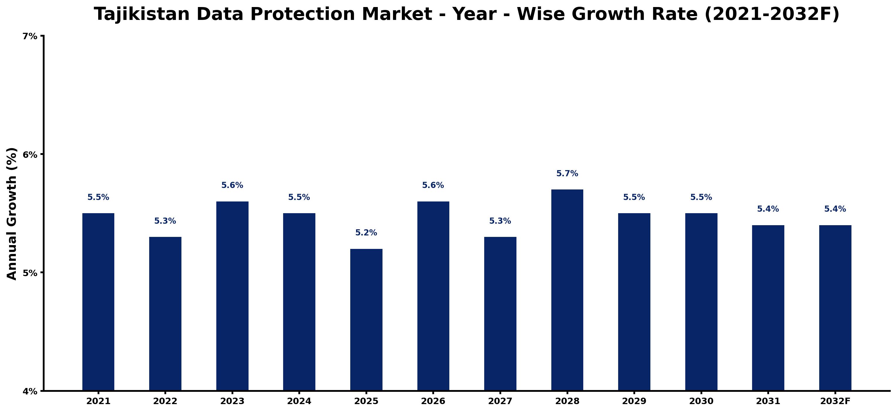 Tajikistan Data Protection Market Year-wise Growth Rate and Key Drivers