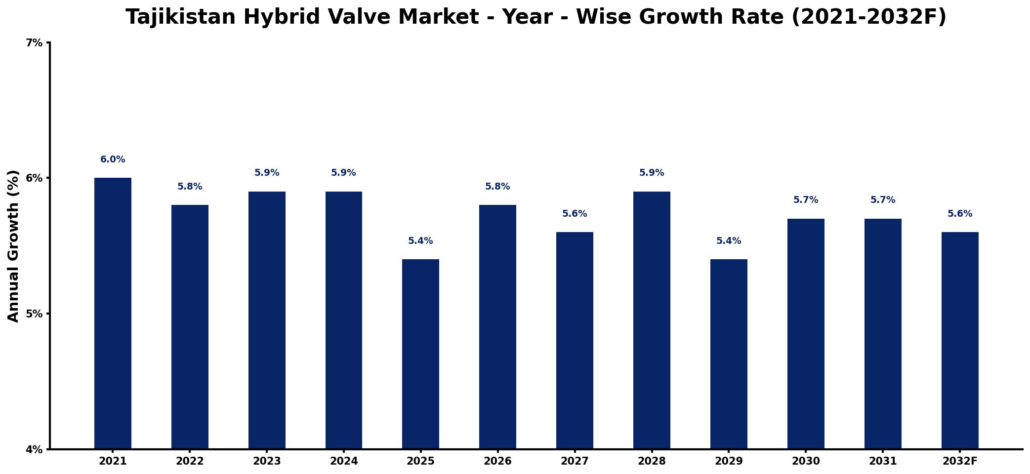 Tajikistan Hybrid Valve Market Year-wise Growth Rate and Key Drivers